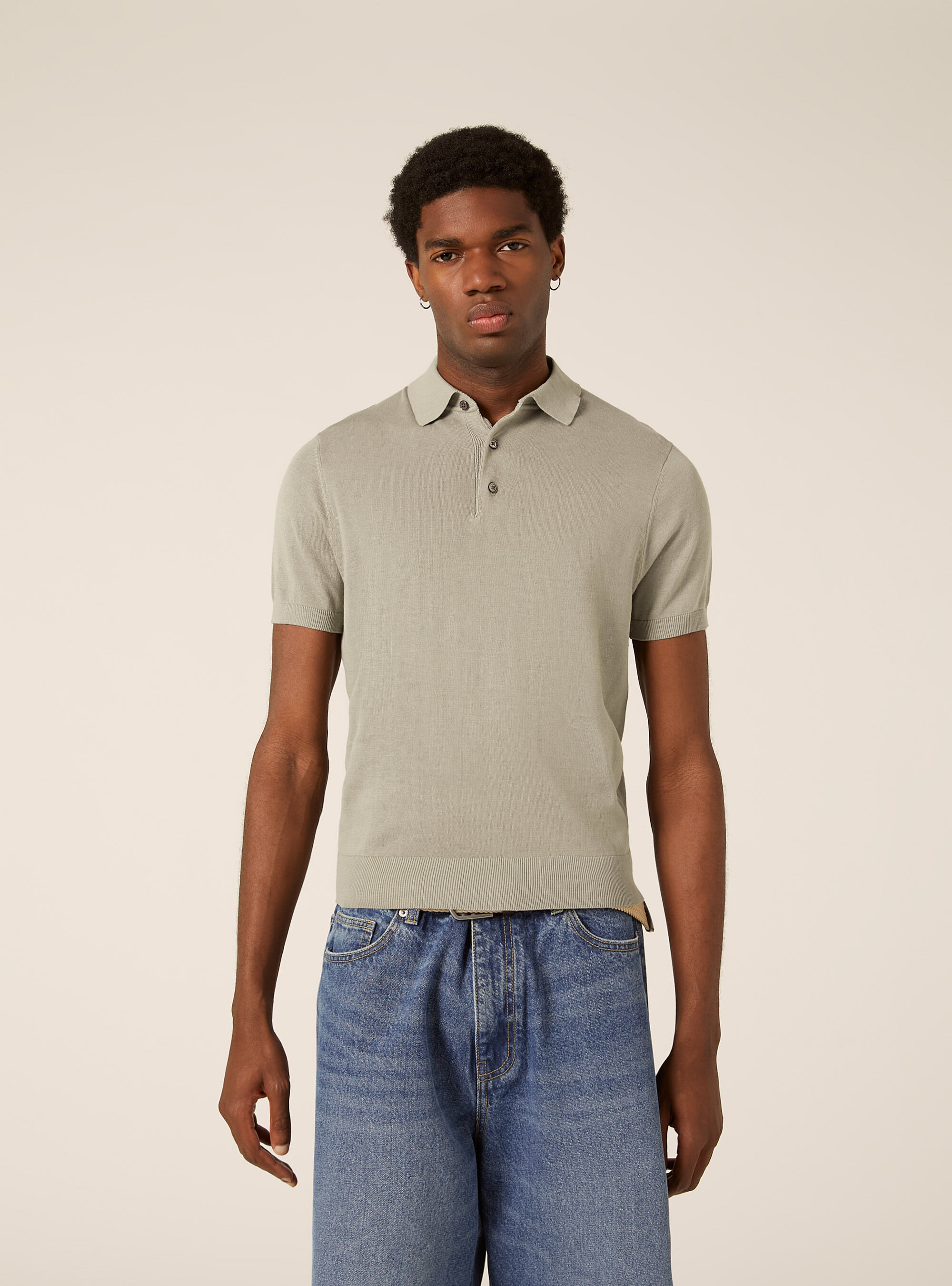 Polo de punto de algod&oacute;n extrafino