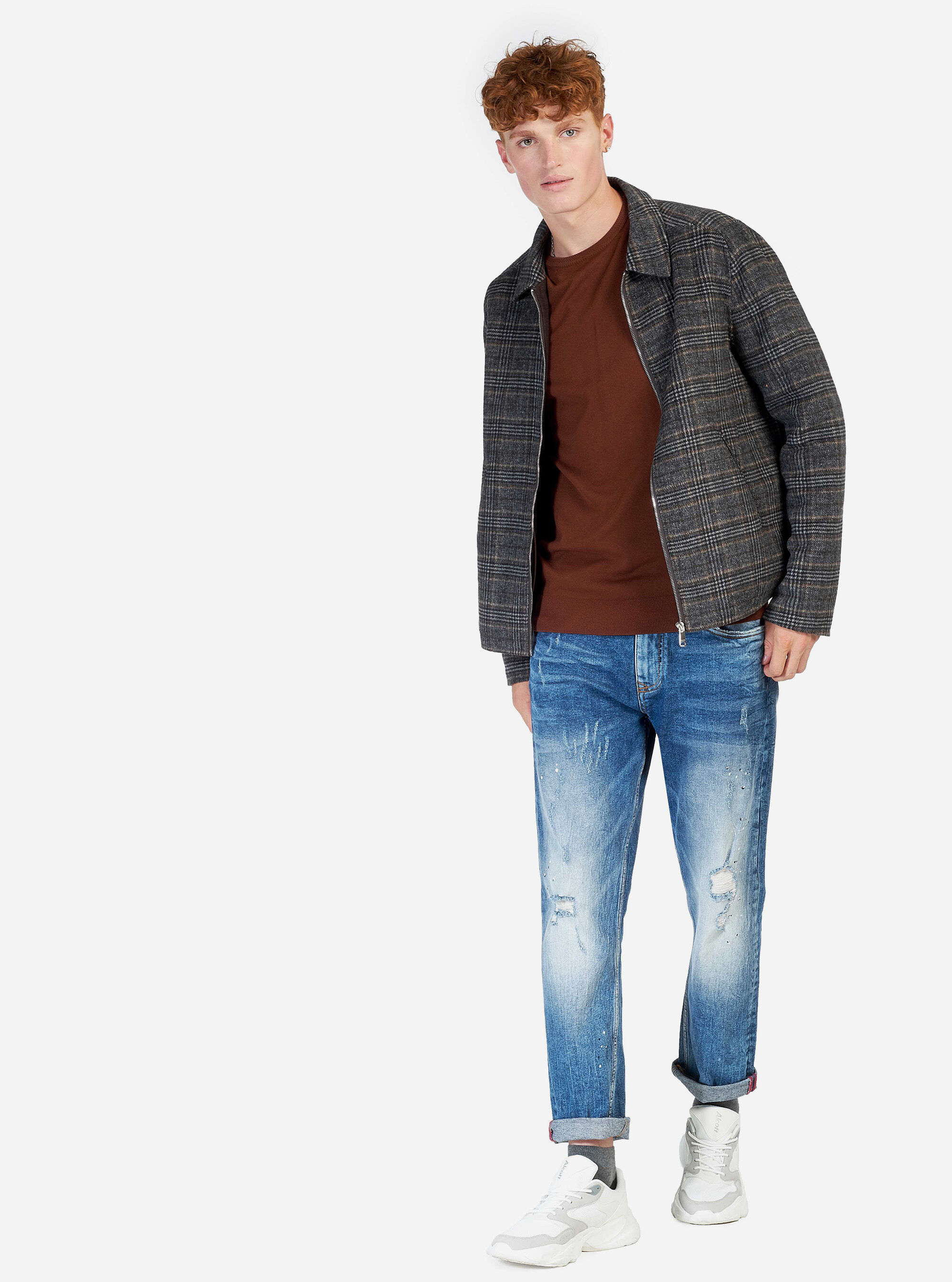 UNLINED PRINCE OF WALES JACKET, CHECKS