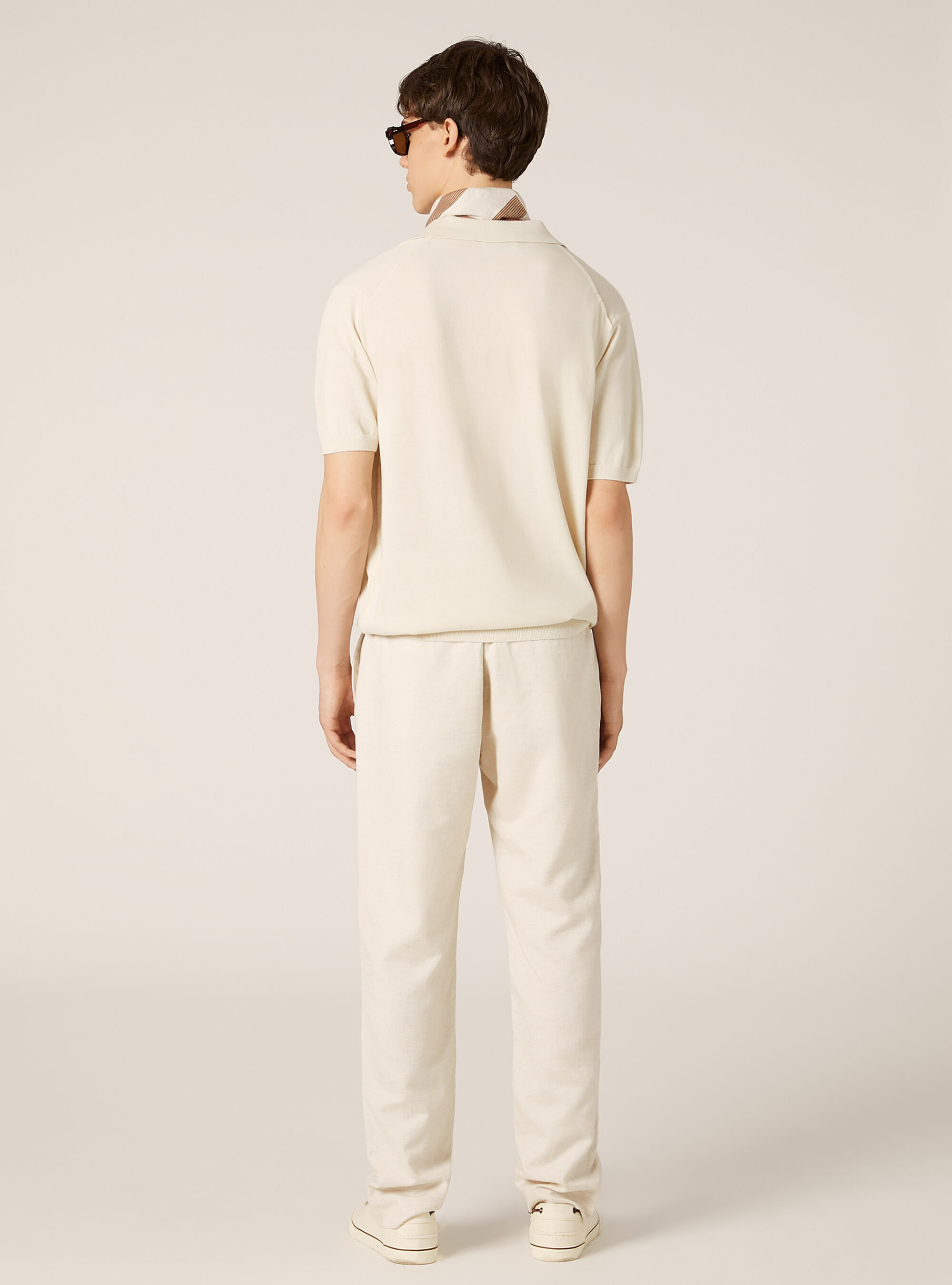 Pullover with polo neck, WH2 WHITE