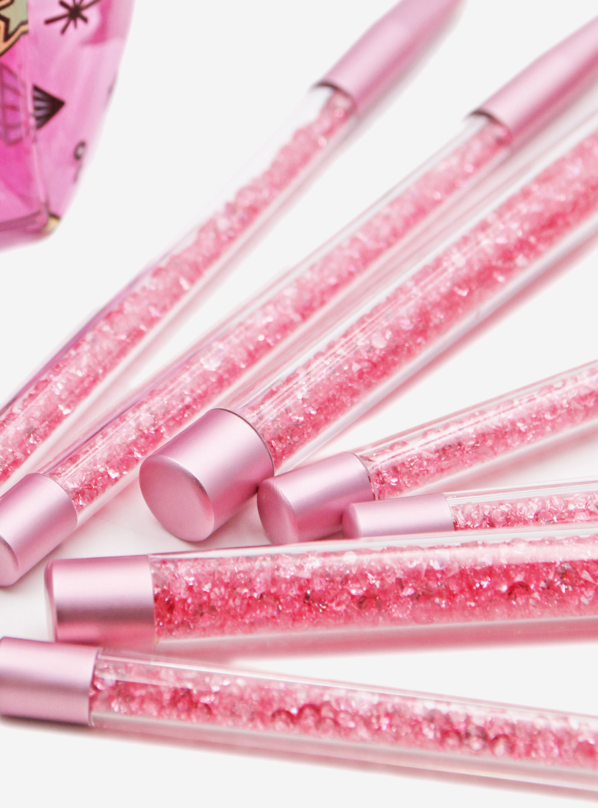 Lot 7 pinceaux paillettes, C4464 PINK