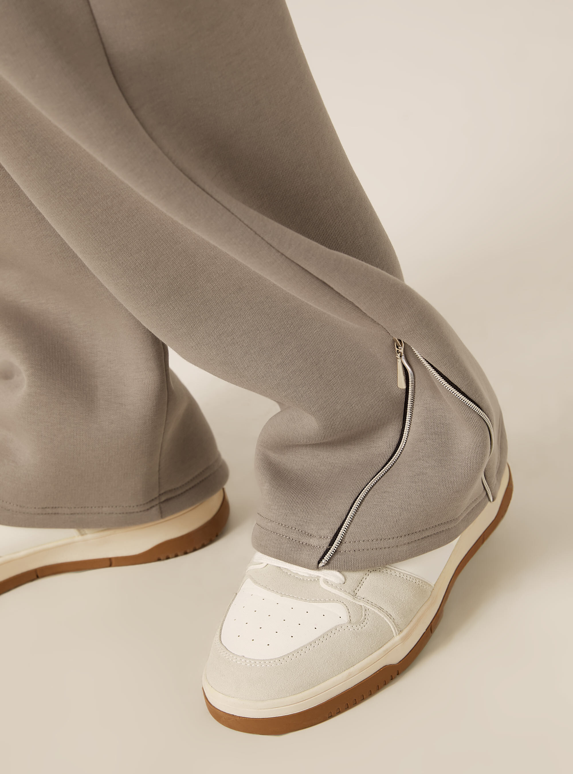 Pantalon jogger &agrave; jambes larges, GY2 GREY MEDIUM