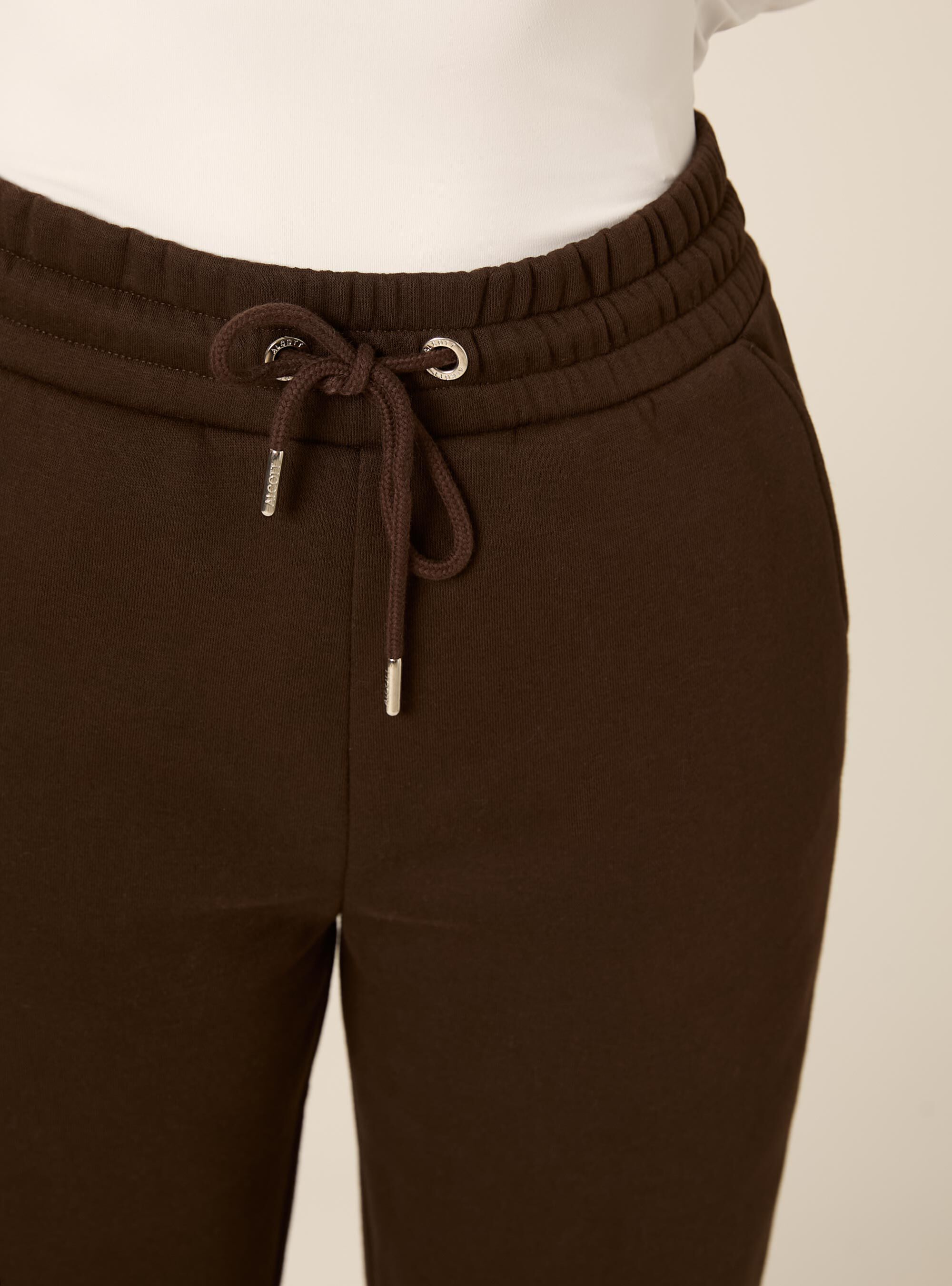 Jogger basic tinta unita, BR1 BROWN DARK