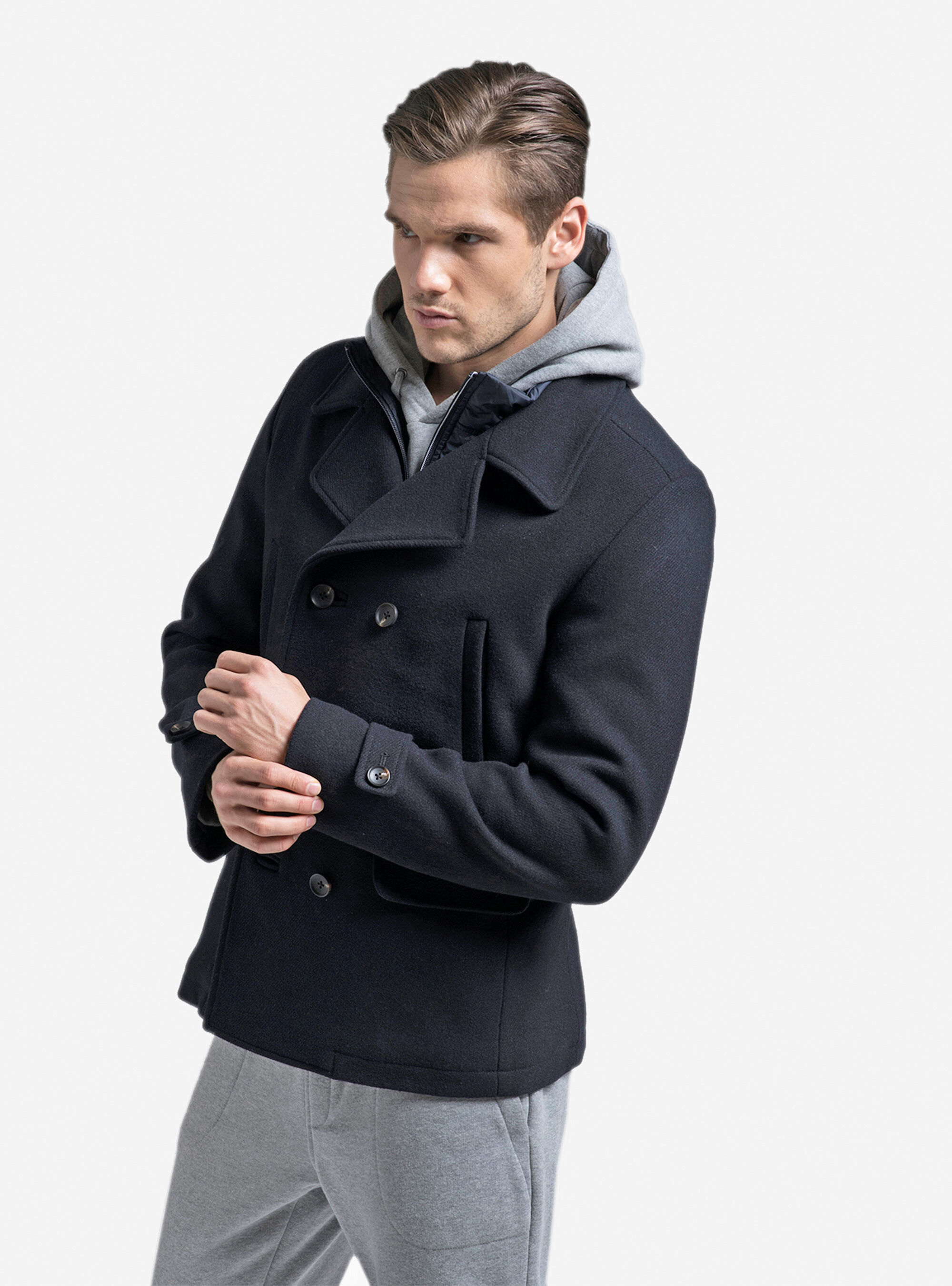 Cappotto doppiopetto, BLU MARINO