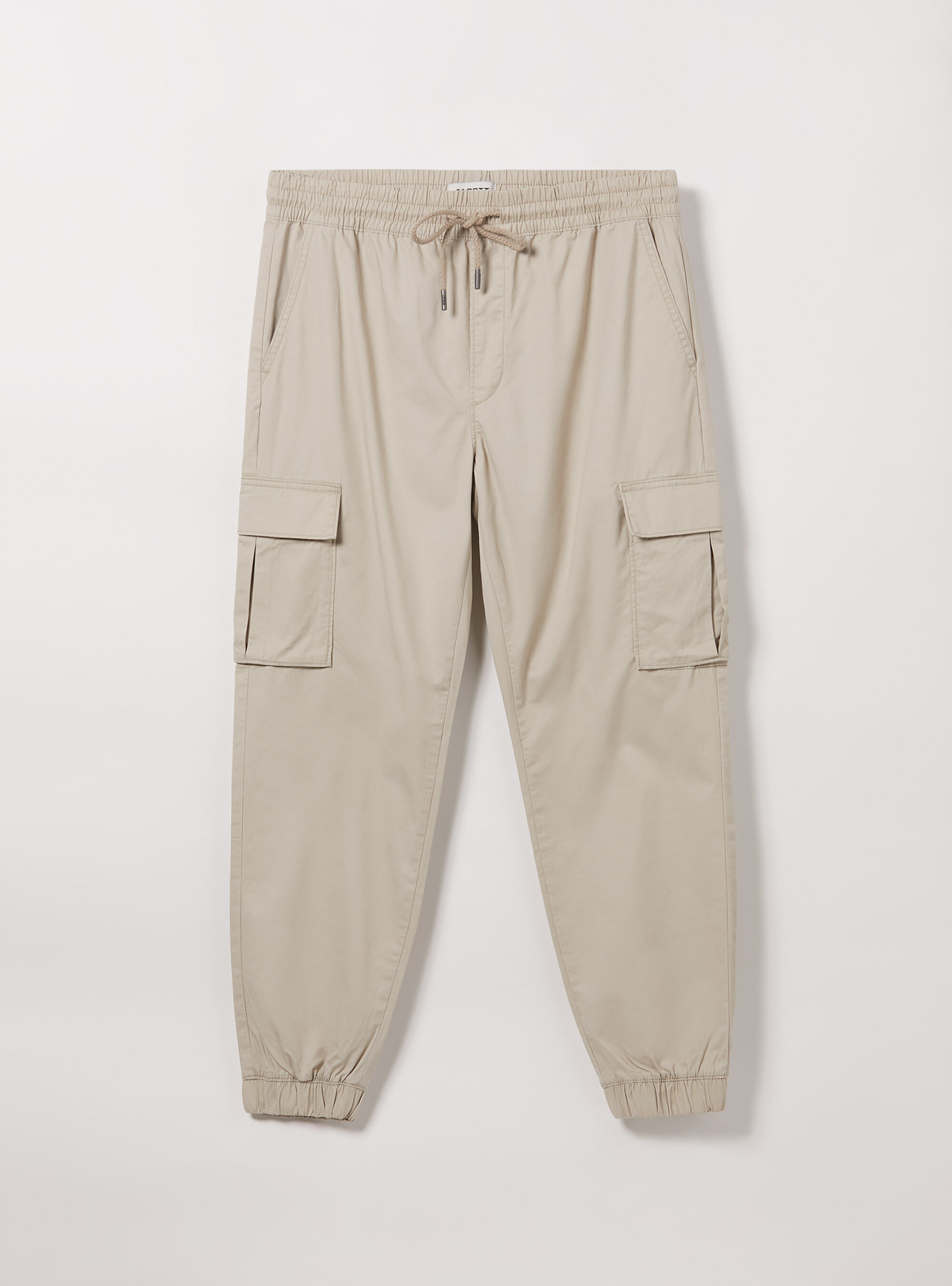 Pantalon jogger en coton, BG2 BEIGE MEDIUM
