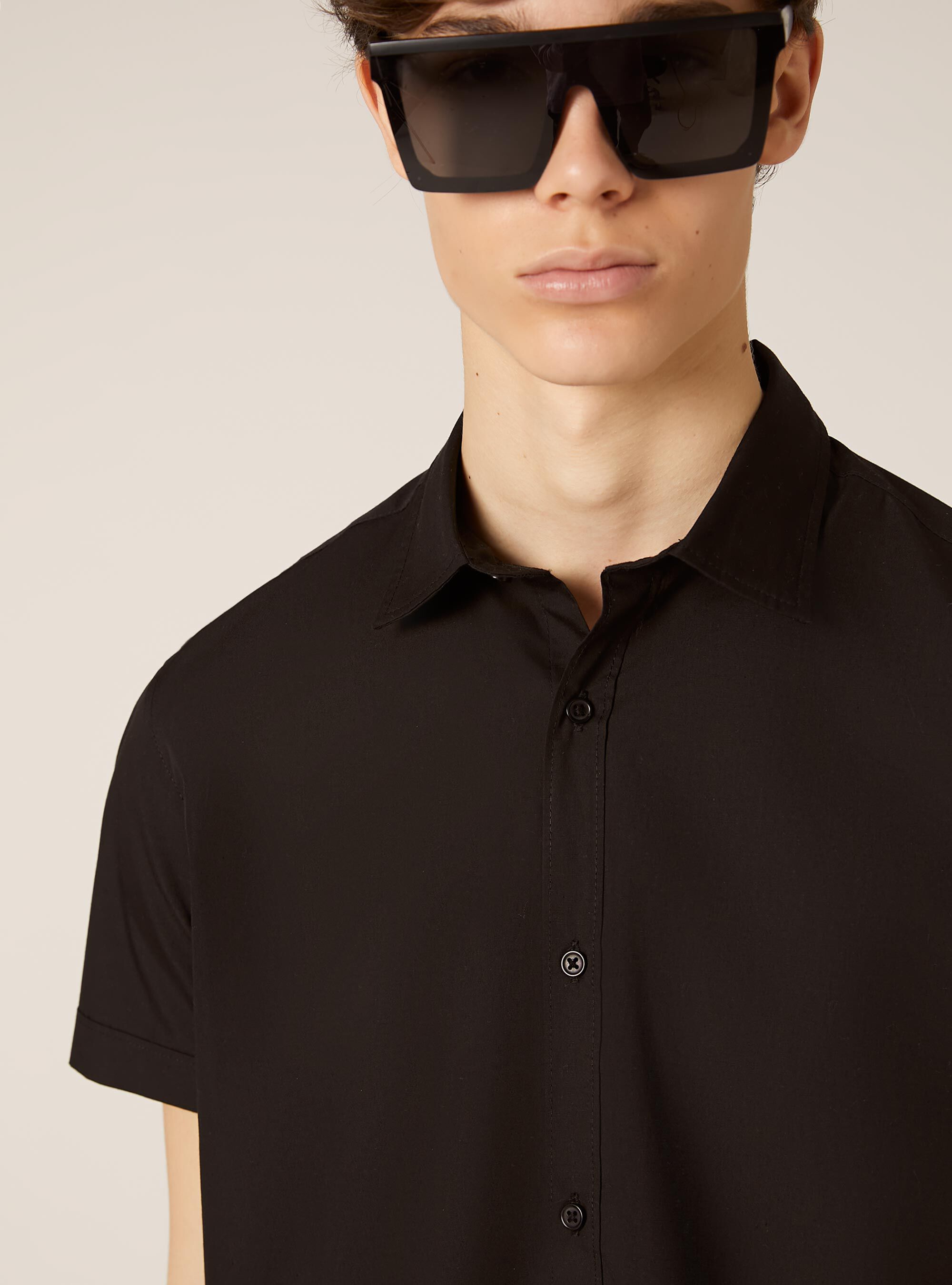 Short-sleeved shirt, BK1 BLACK