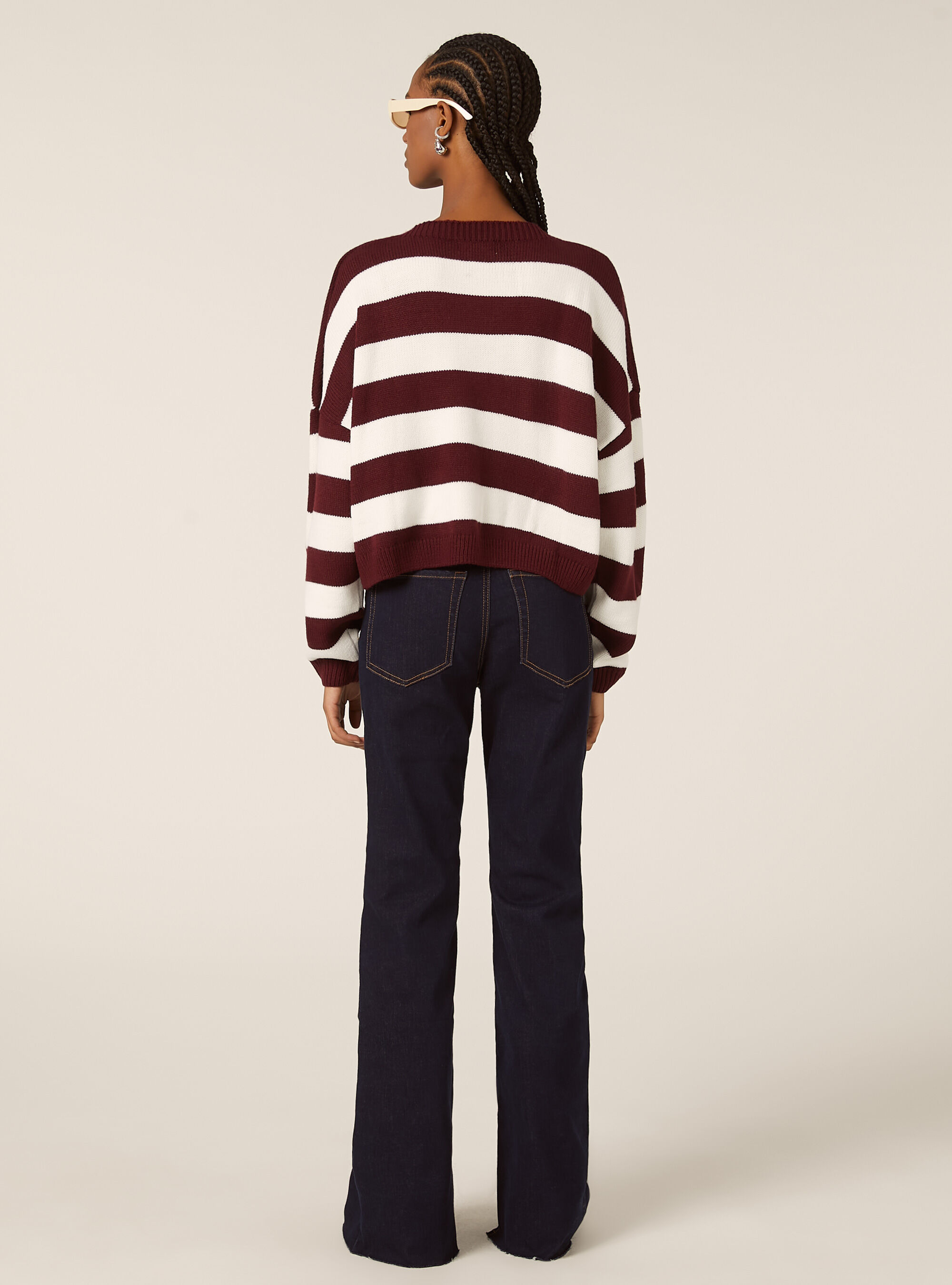 Jersey suave a rayas, BO2 BORDEAUX MEDIUM