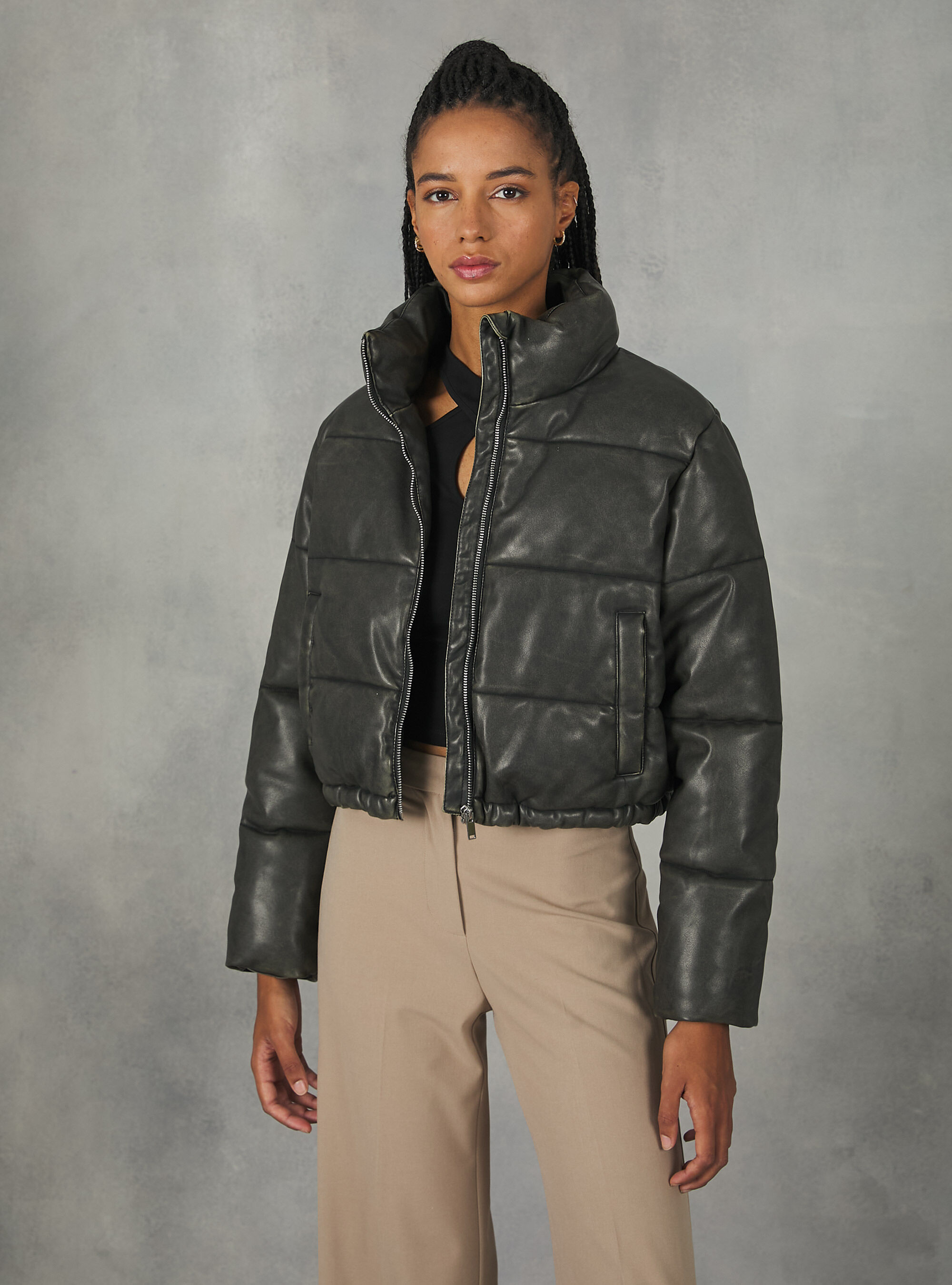 Chaqueta corta con efecto piel desgastada Alcott Jackets Donna