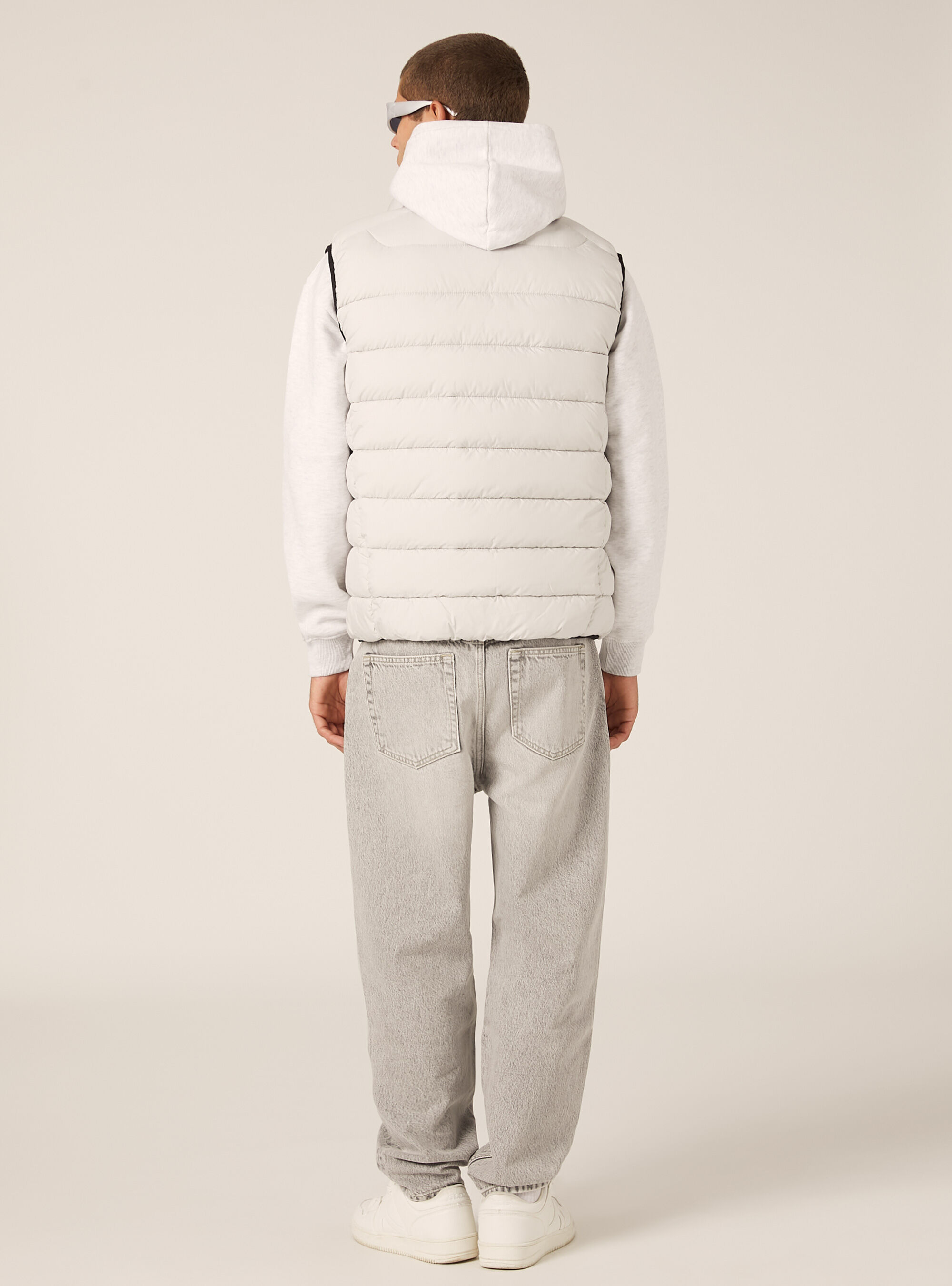Padded sleeveless jacket, WH1 OFF WHITE