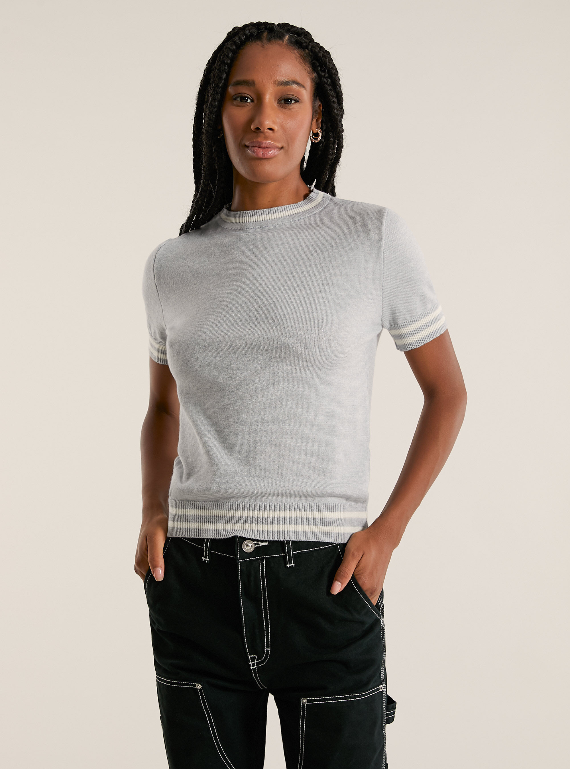 Maillot &agrave; manches courtes, GY2 GREY MEDIUM