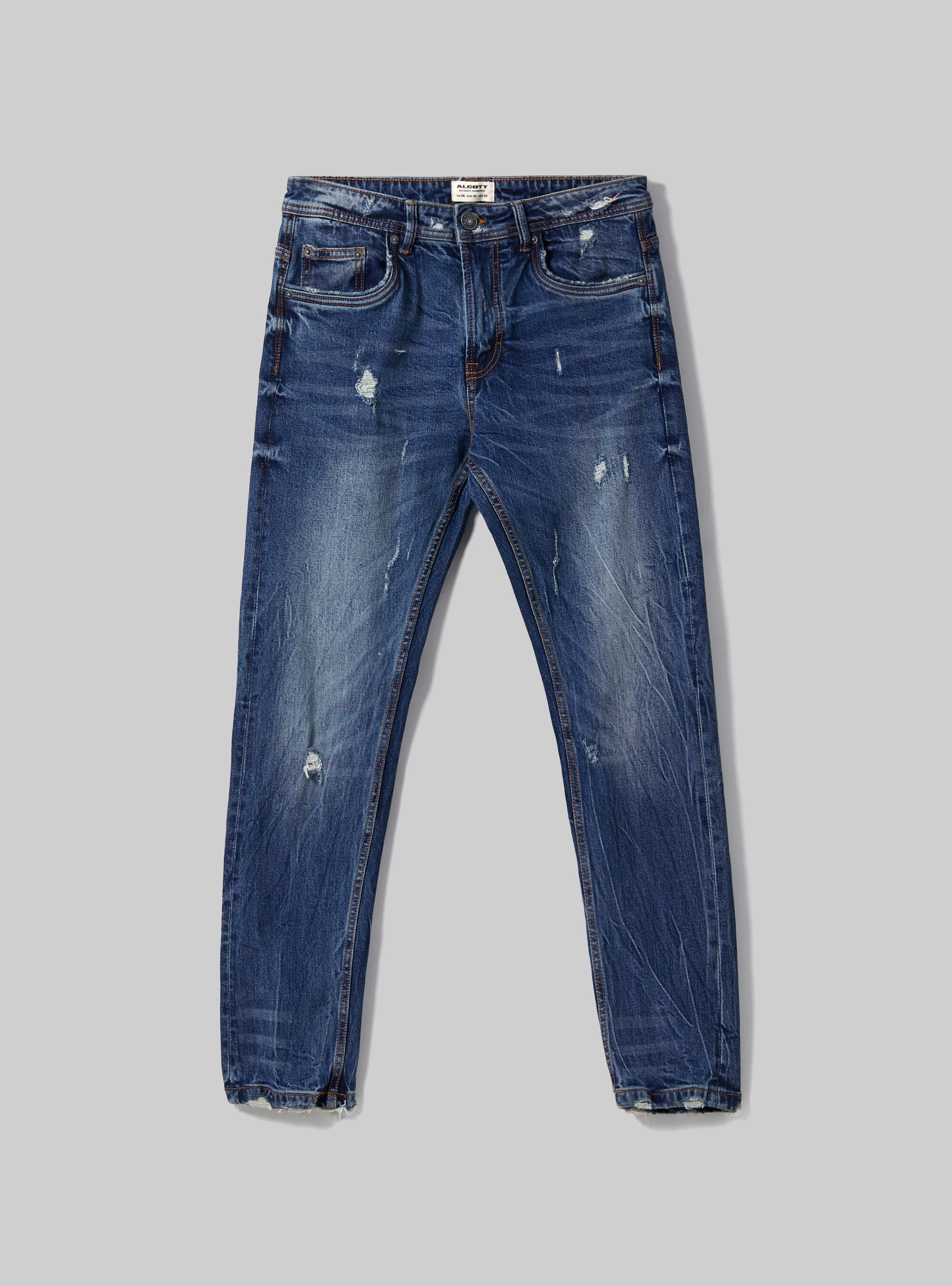 Jean Slim Fit en coton, D001 DEEP BLUE