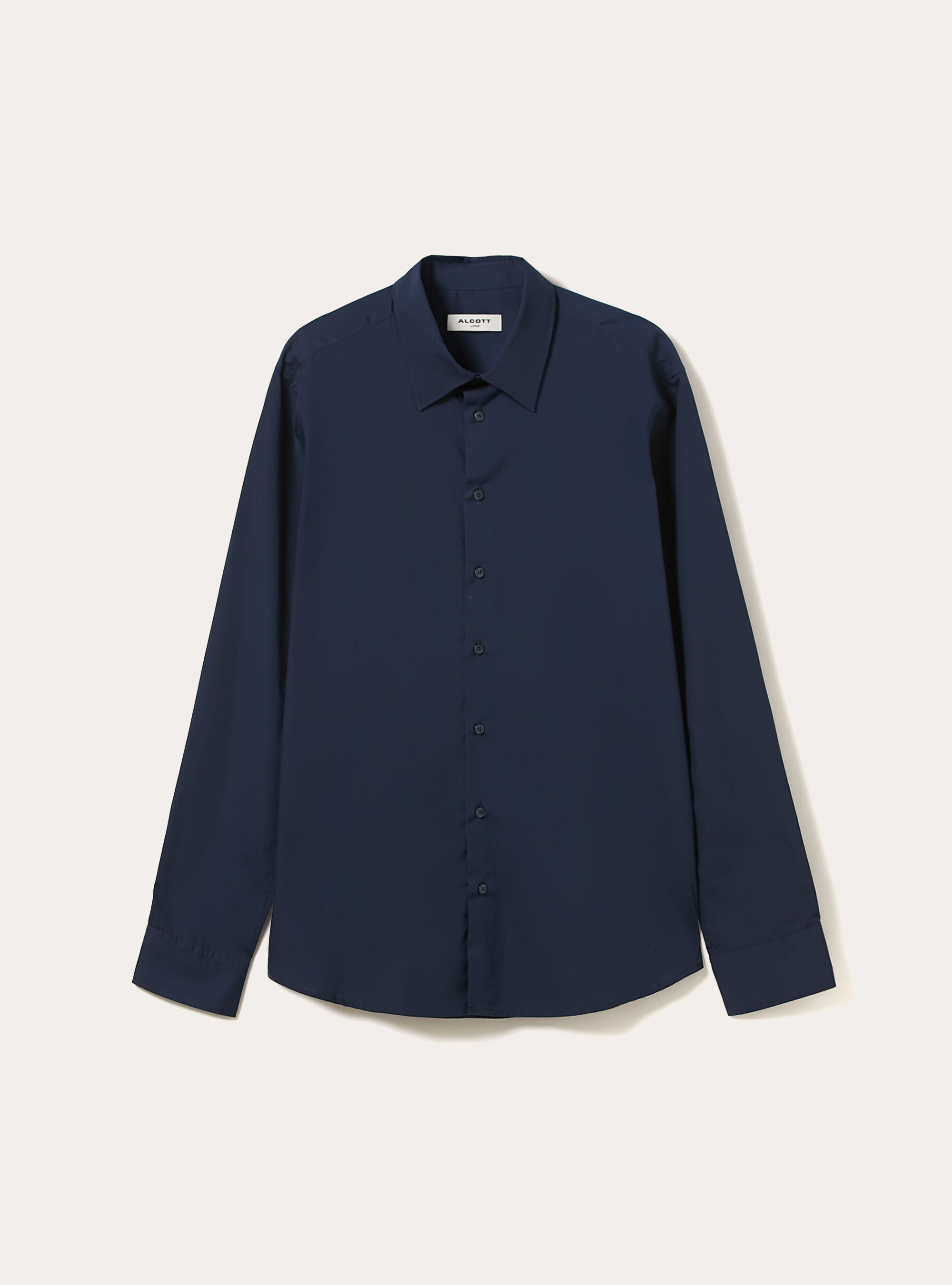 Plain long-sleeved shirt, NA1 NAVY DARK