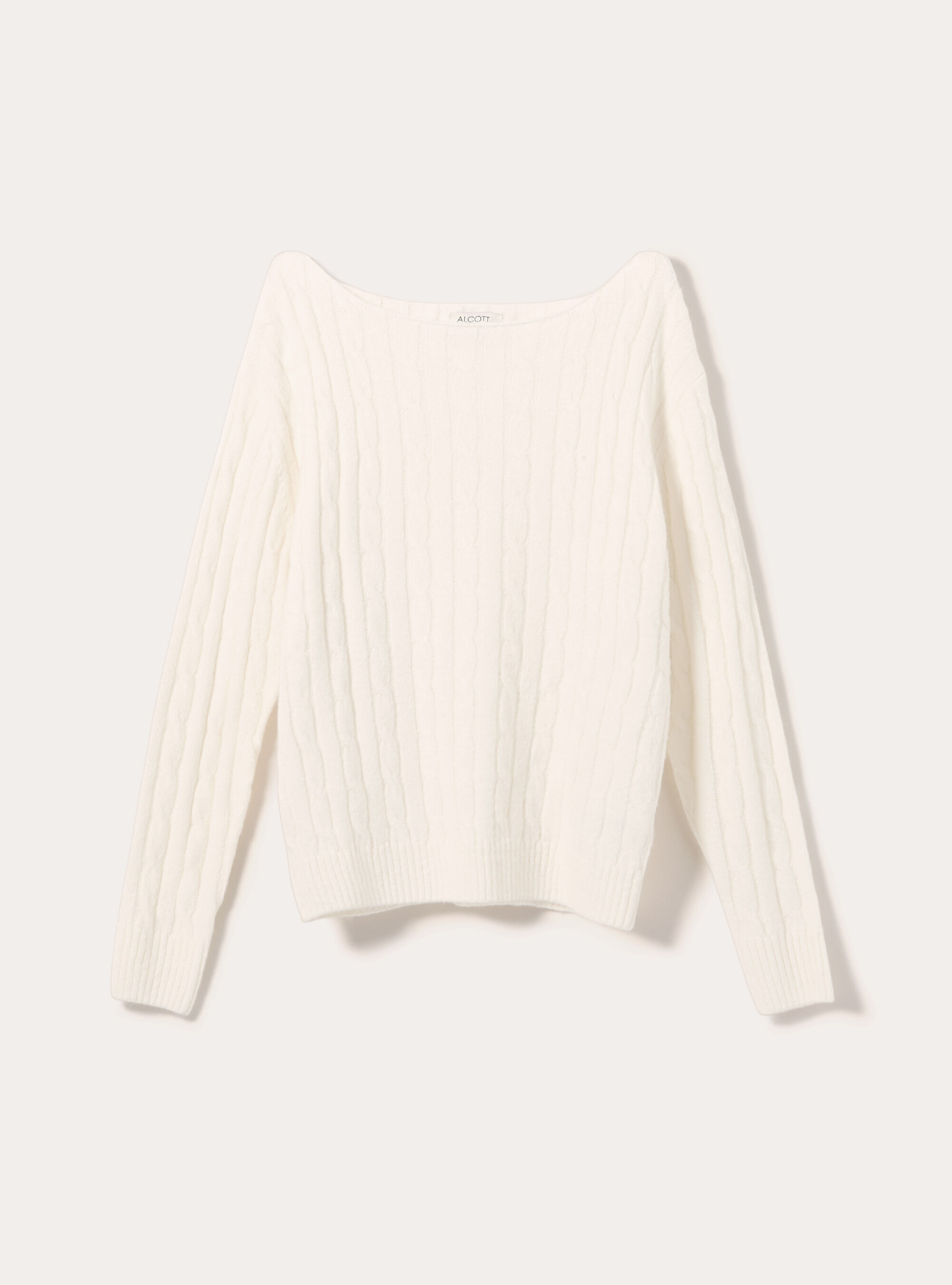 Pullover mit U-Boot-Ausschnitt, WH2 WHITE