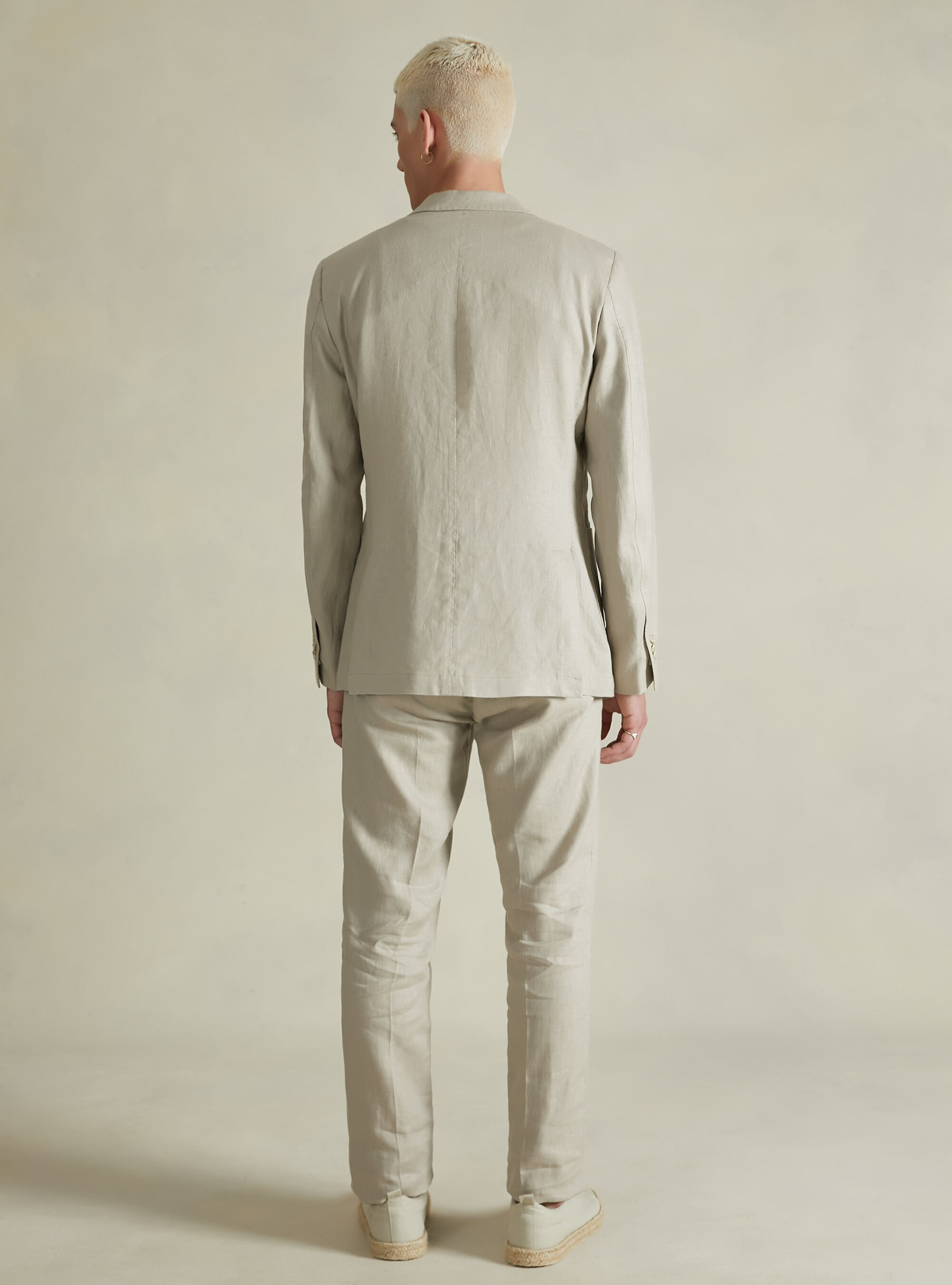 Pure Linen Jacket, BG3 BEIGE LIGHT
