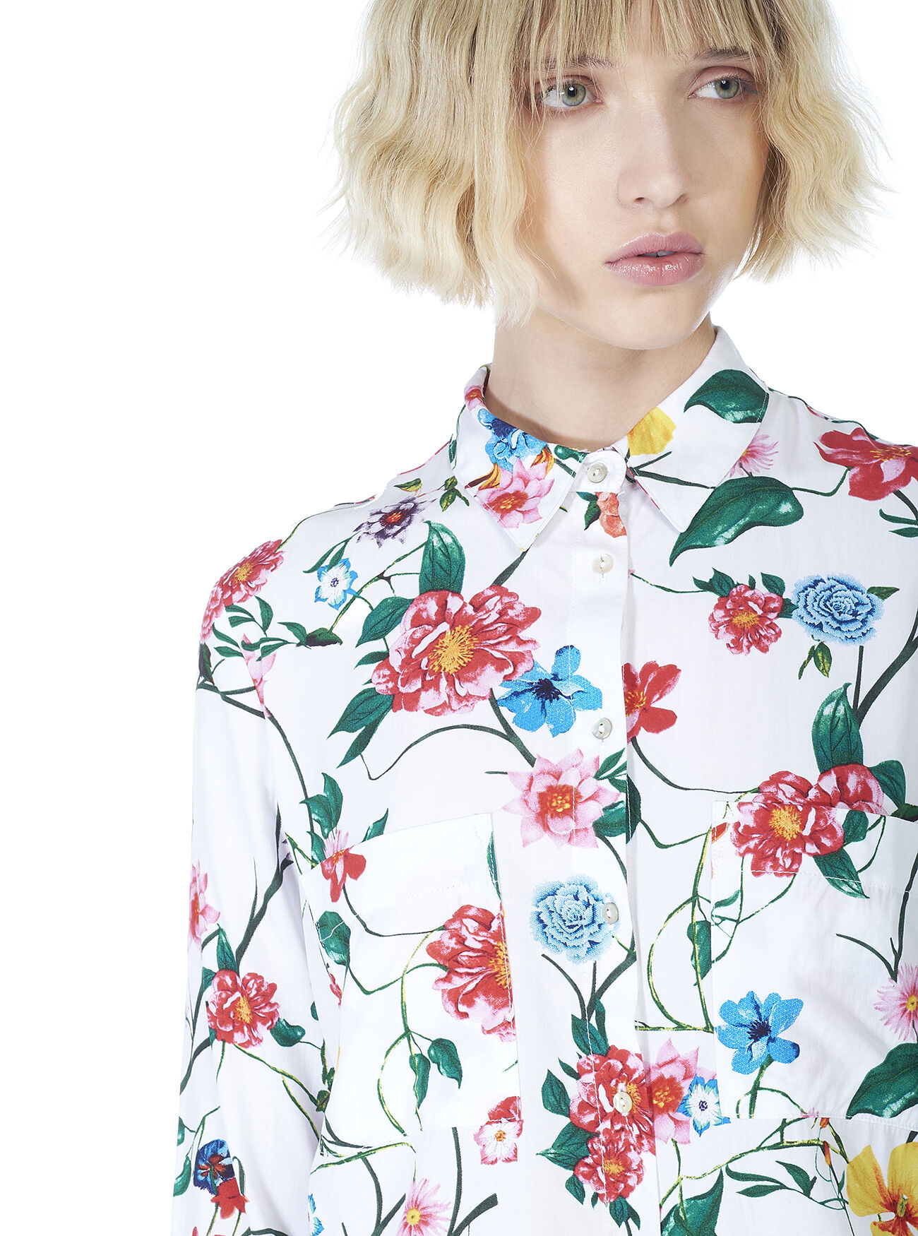 Camicia fit morbido con stampa a fiori