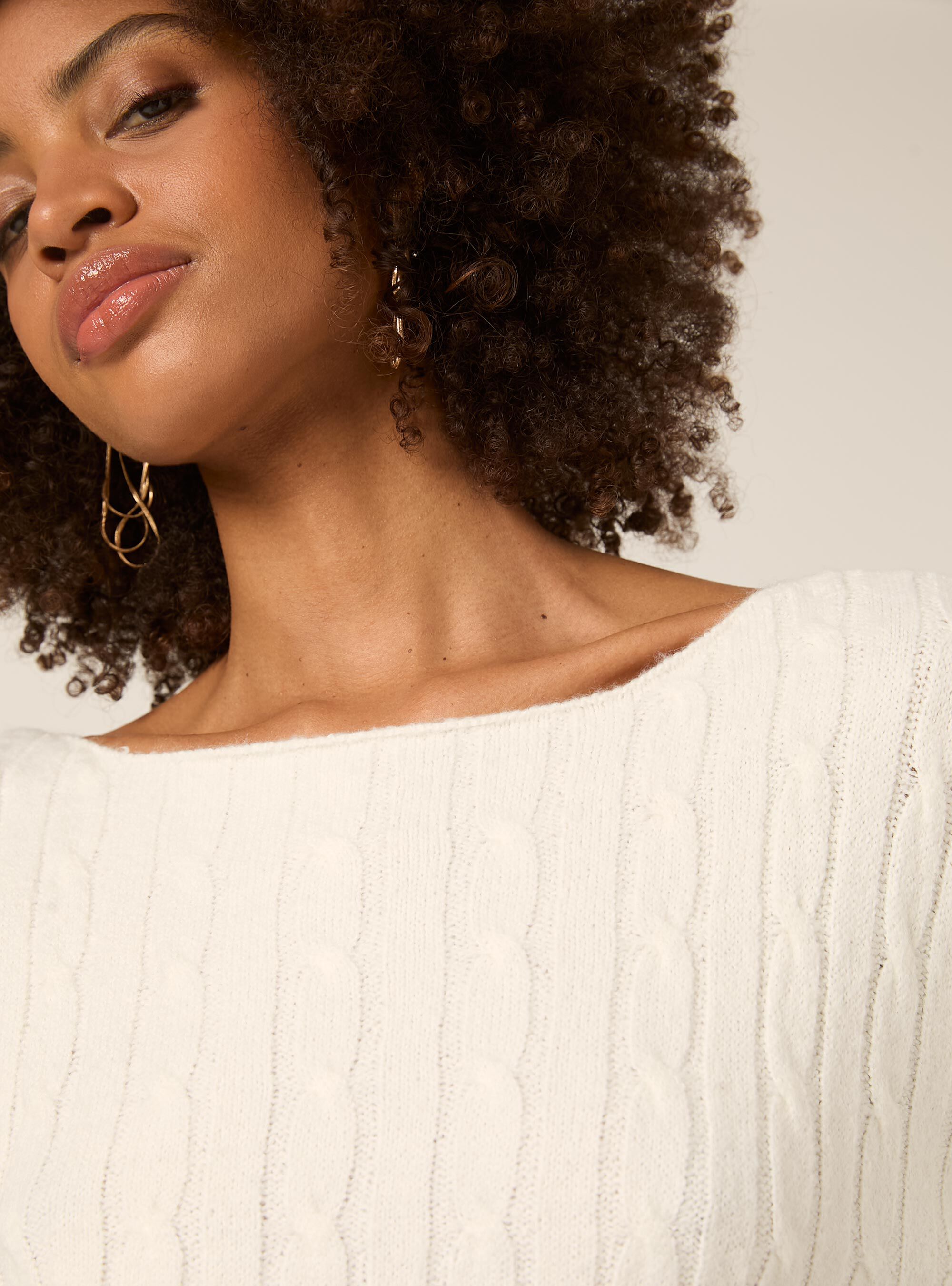 Pullover mit U-Boot-Ausschnitt, WH2 WHITE