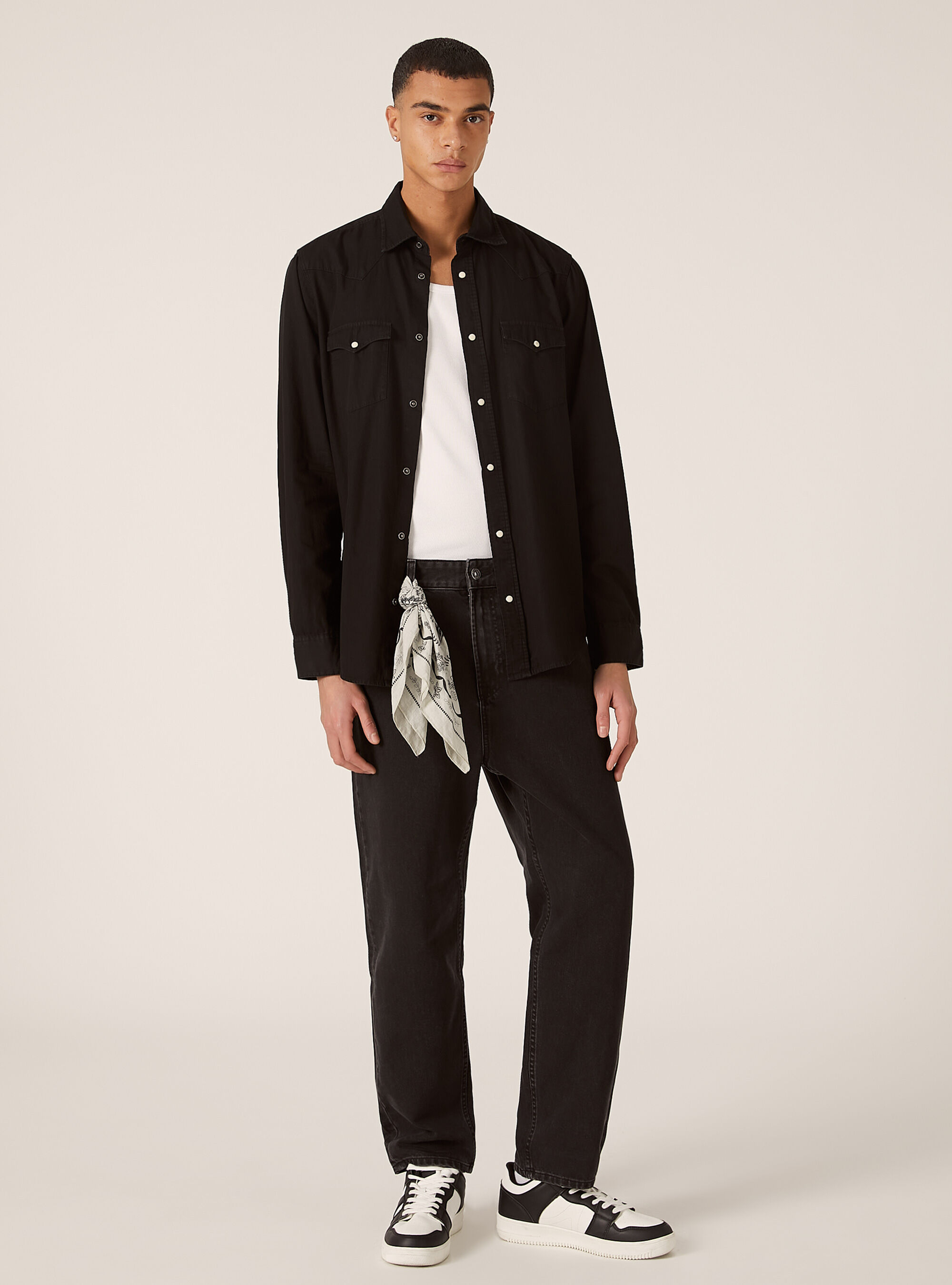 Locker sitzende Jeans, D000 BLACK