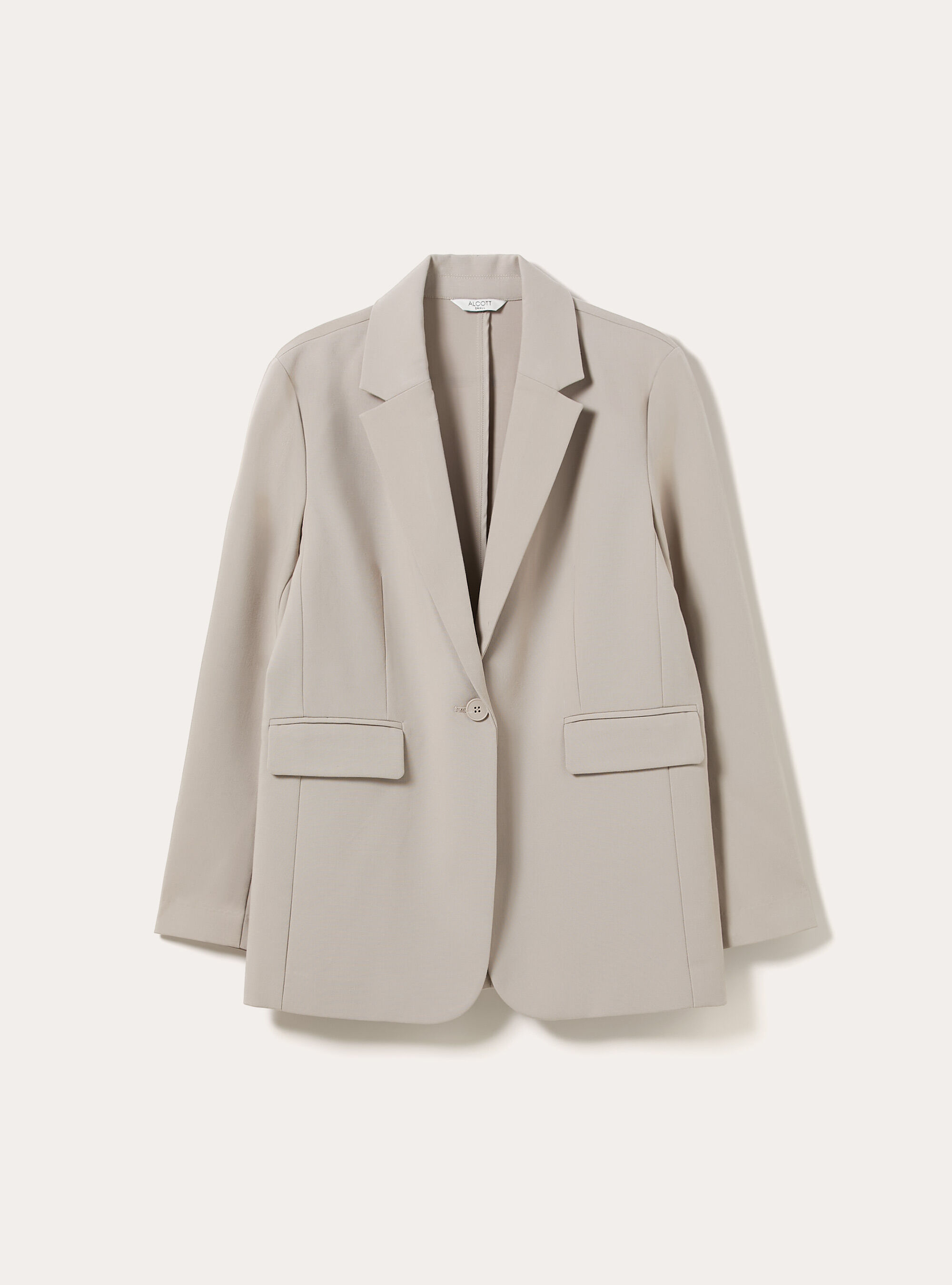 Regular fit single-breasted blazer, BG2 BEIGE MEDIUM