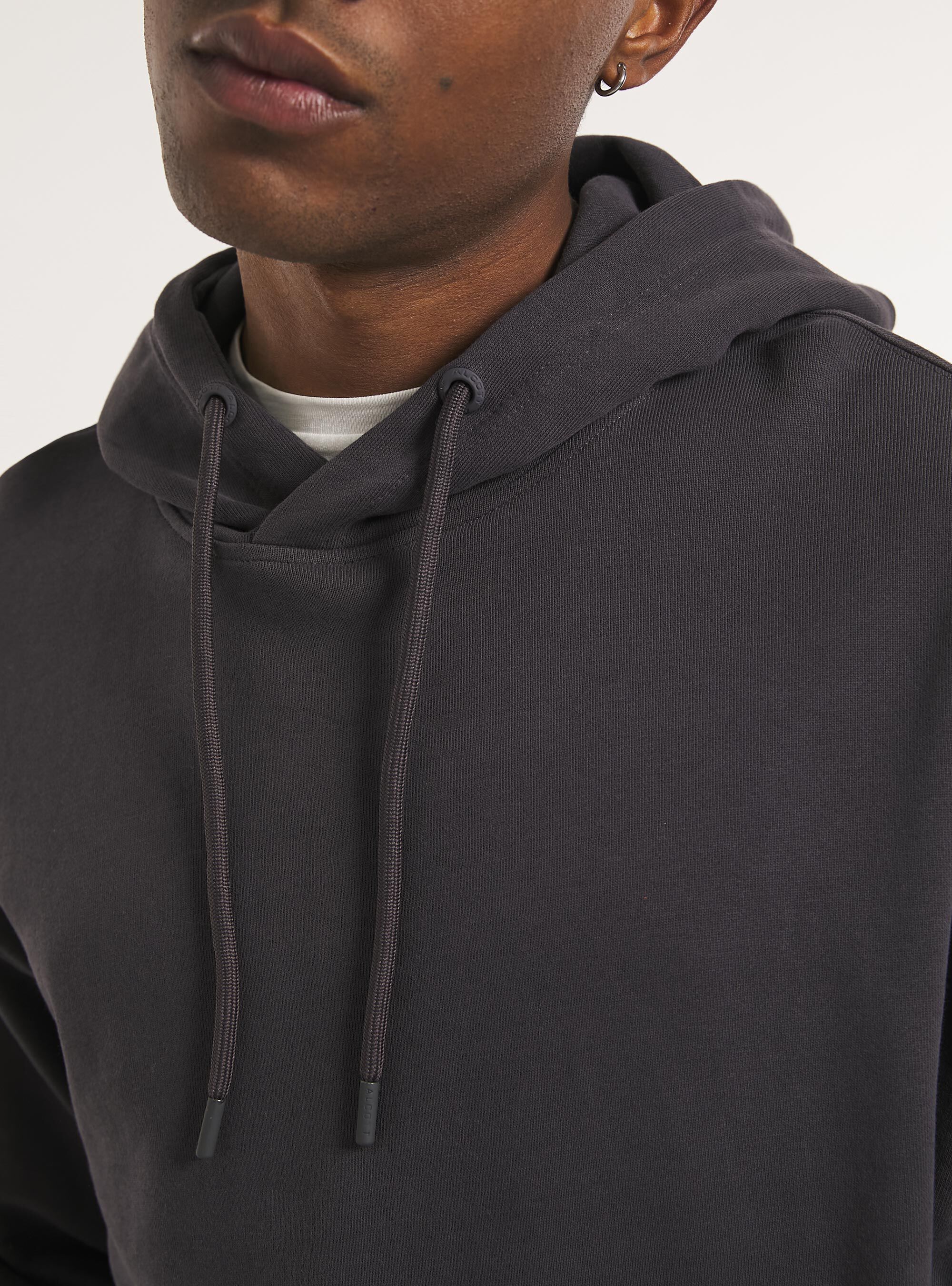 Sweatshirt with hood and pouch pocket, GY1 GREY DARK