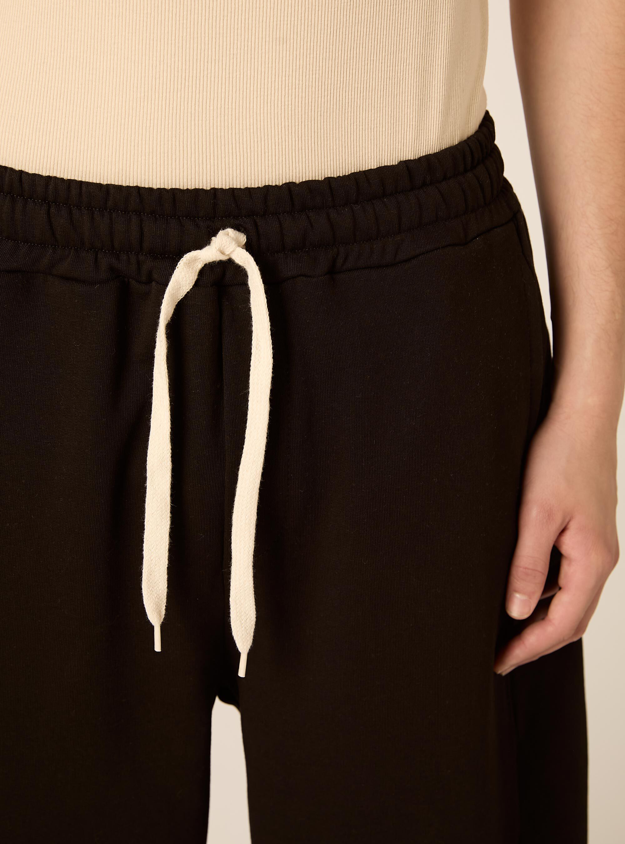 Balloon-style sweatpants, BK1 BLACK