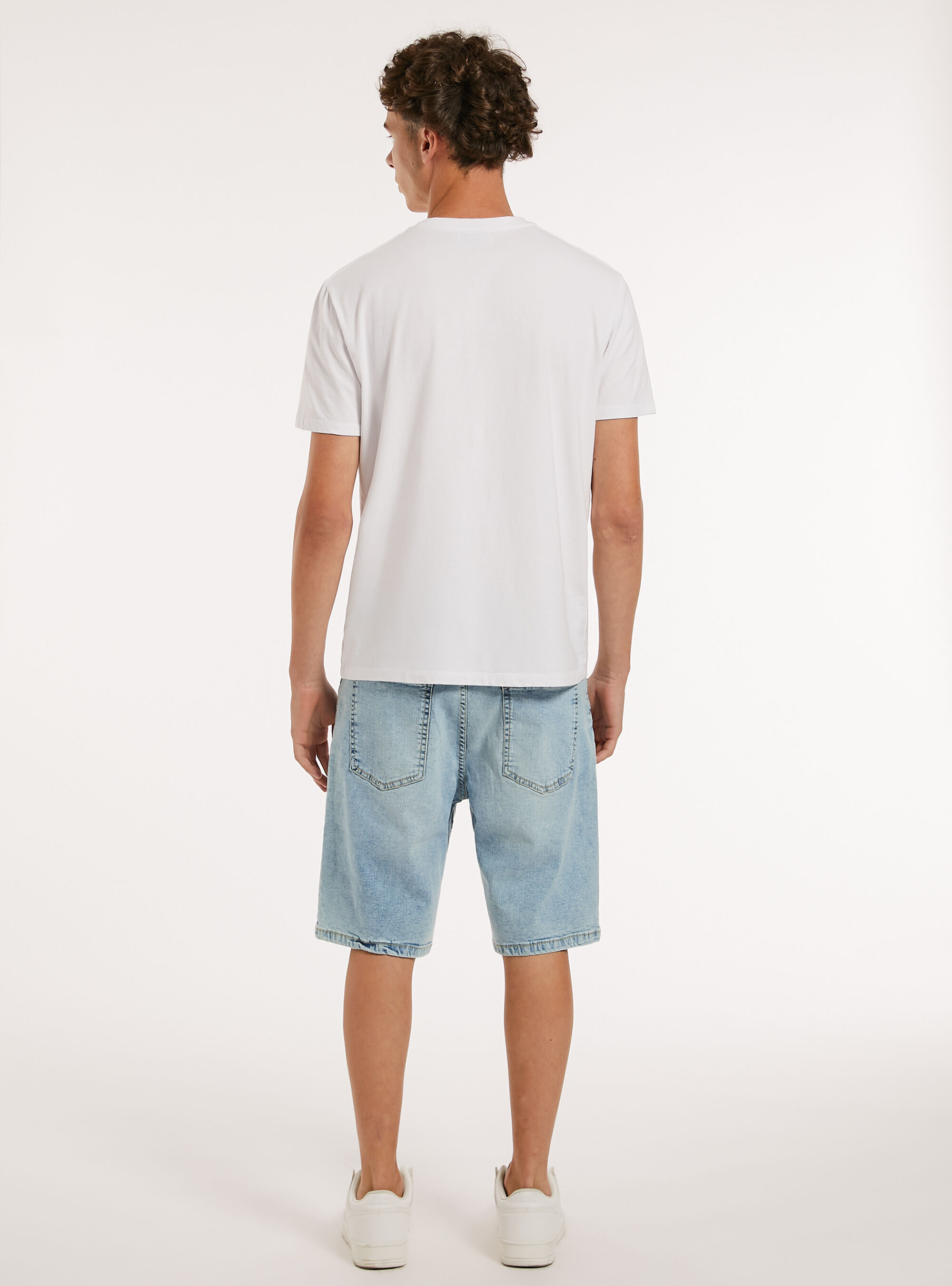 Bermuda Carrot en denim stretch, D007 LIGHT AZURE