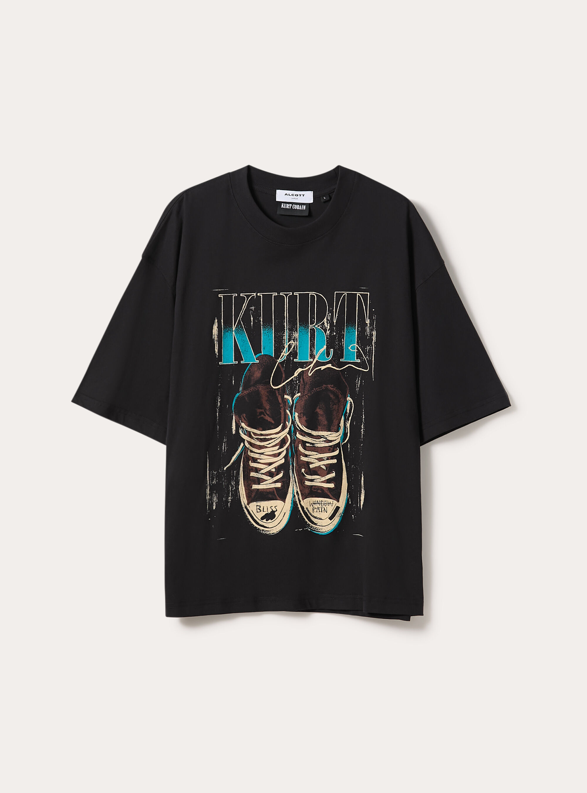 Maglietta boxy fit Nirvana / Alcott, BK1 BLACK