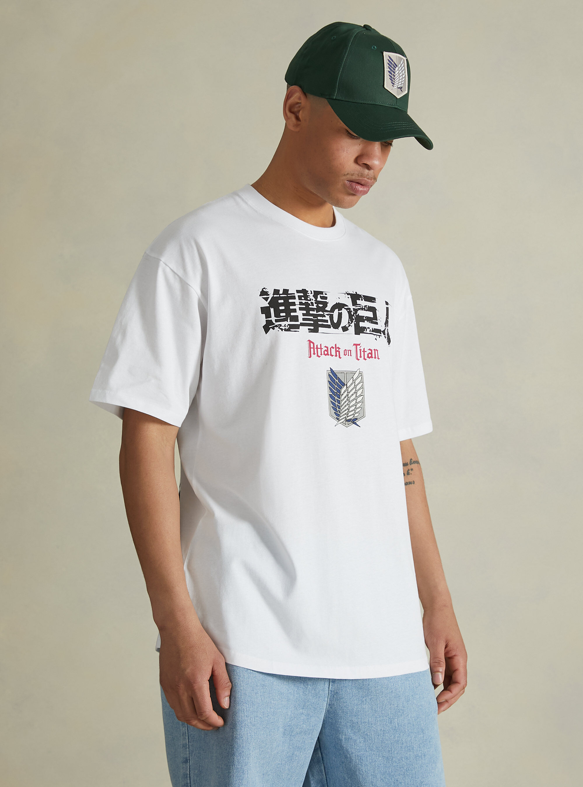 Attack on titan white shirt shop