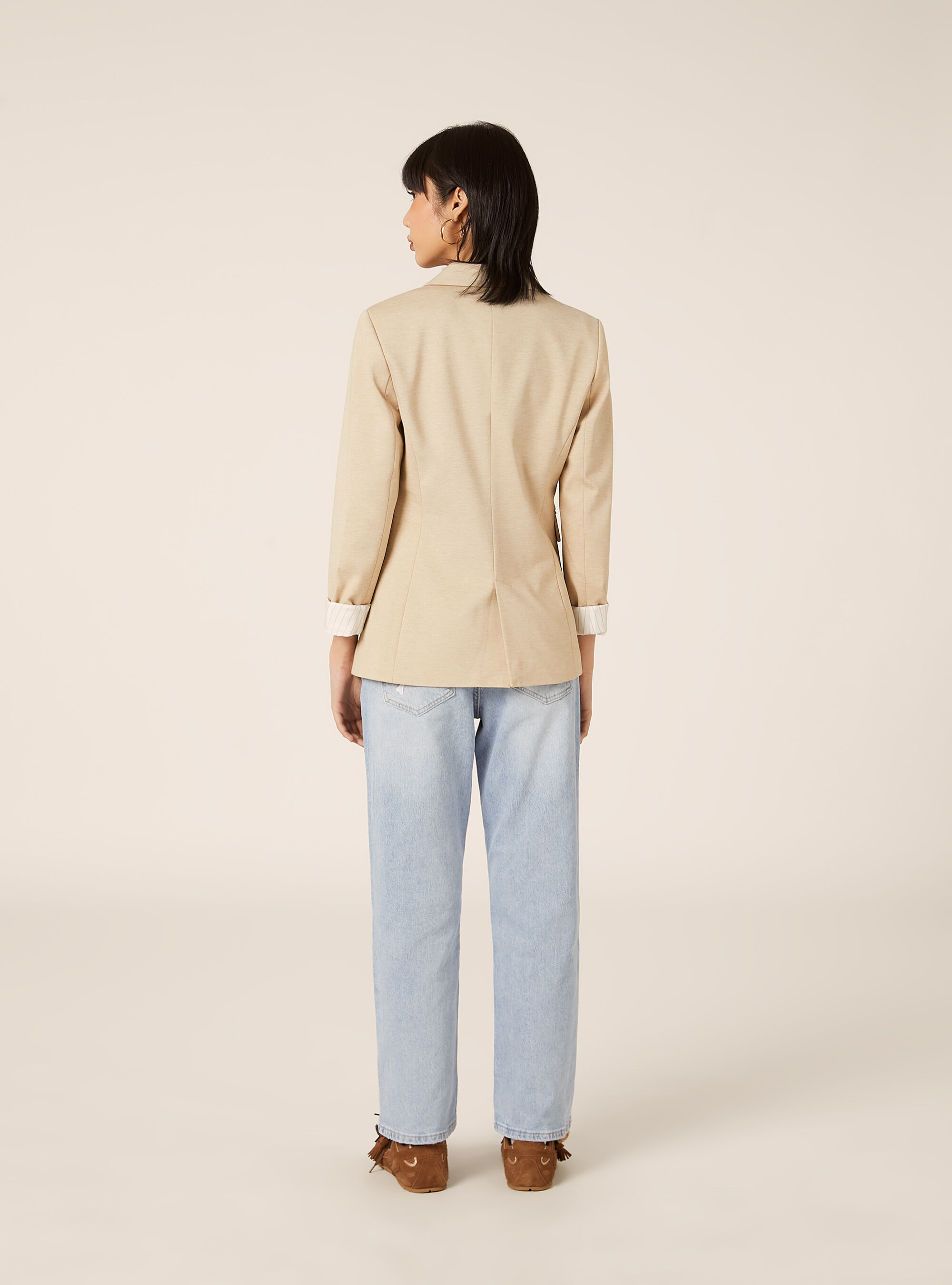 Jersey blazer, MBG2 BEIGE MEL MED