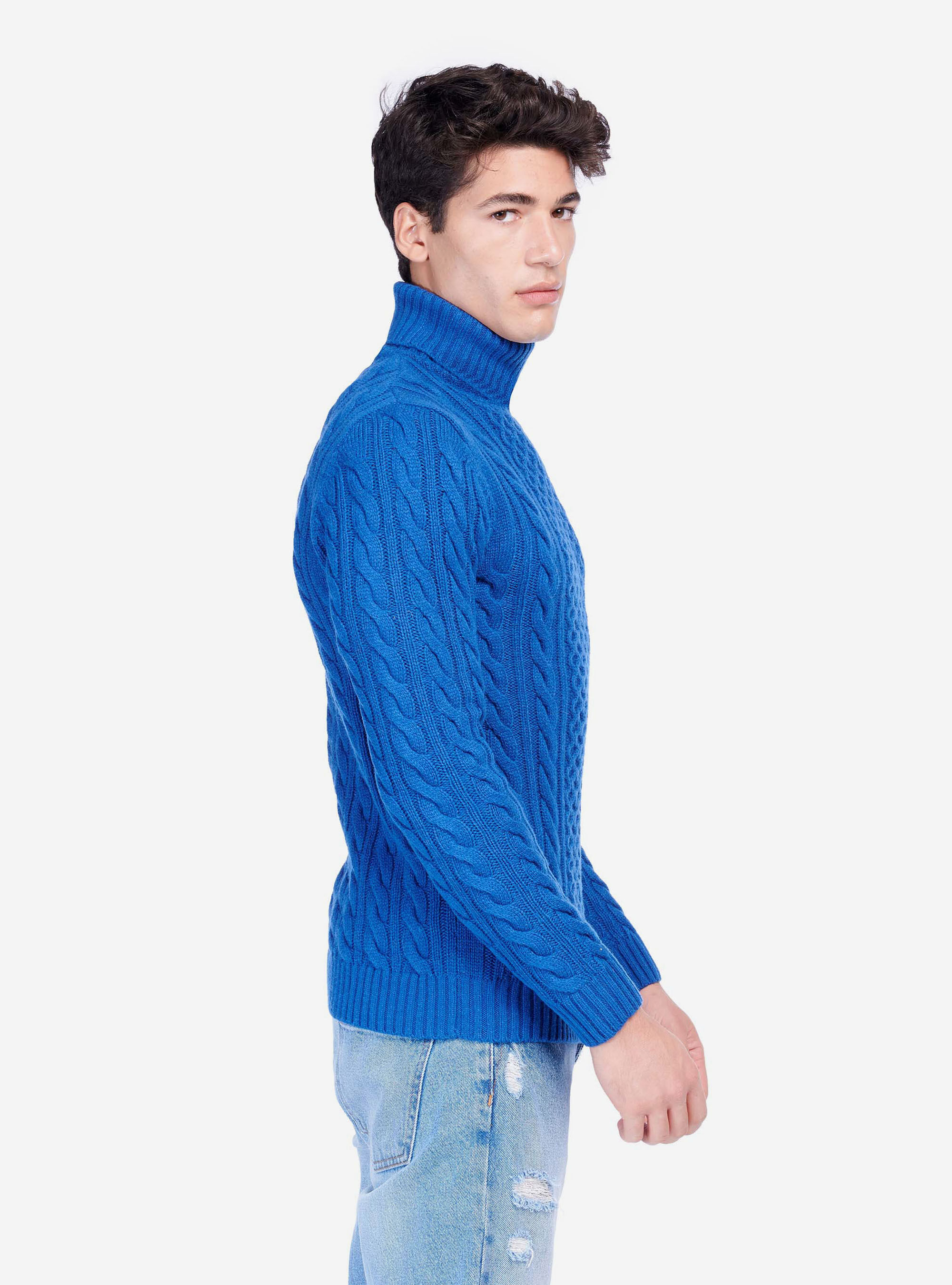 HIGH NECK PULLOVER, ROYALE