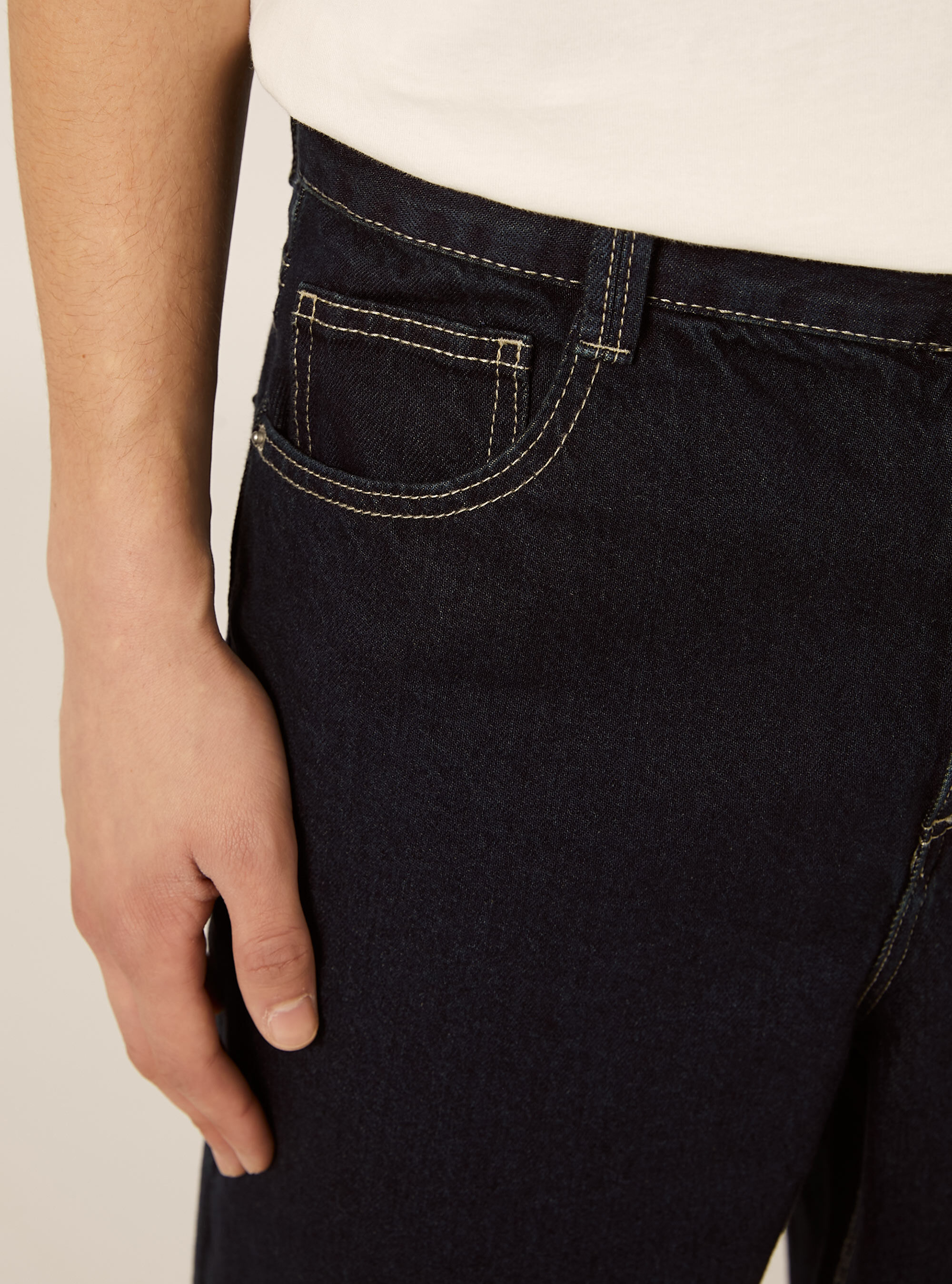 Denim 5 pocket super buggy, D001 DEEP BLUE