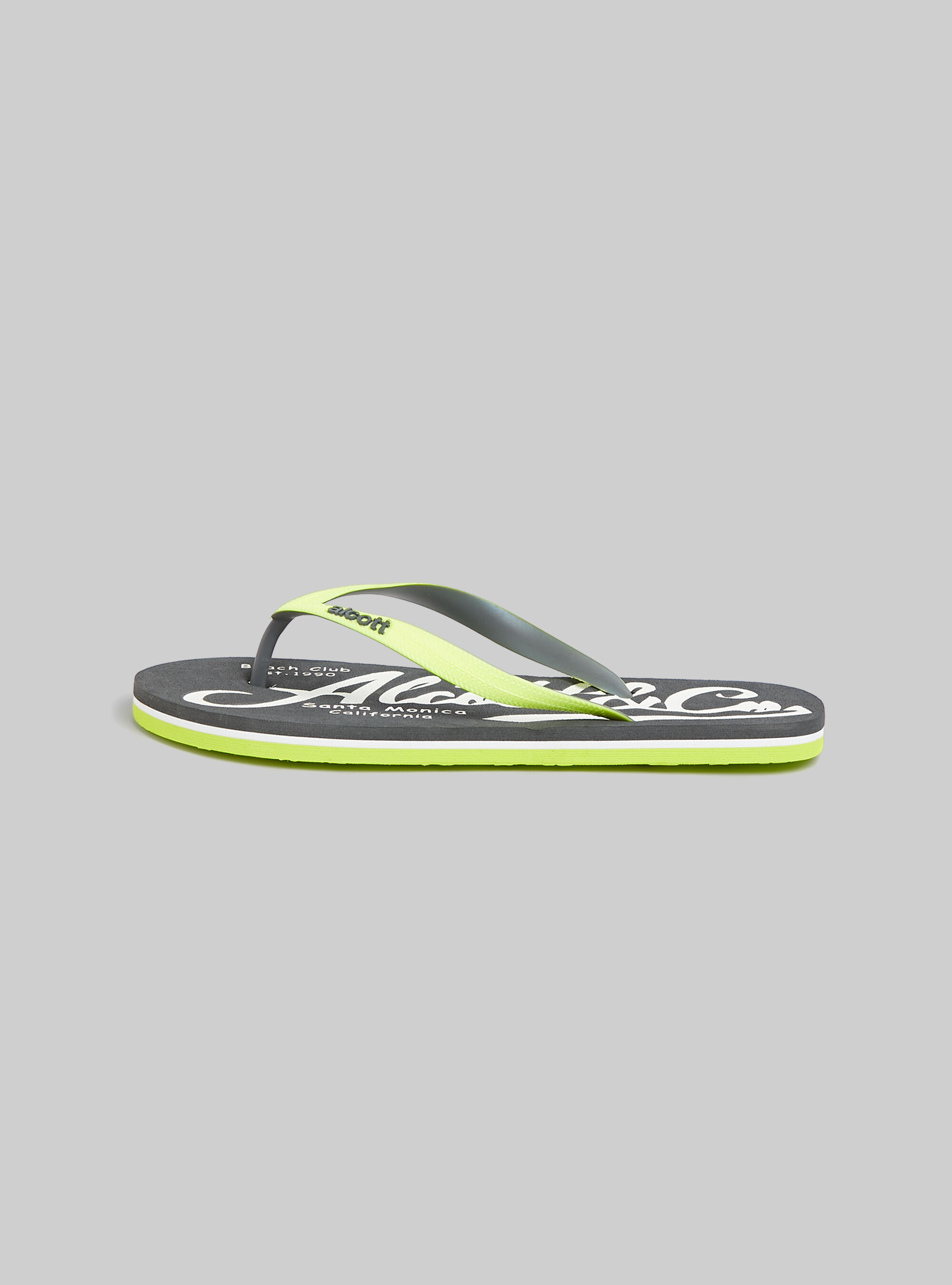 Infradito con logo a constrasto, GY3 GREY LIGHT