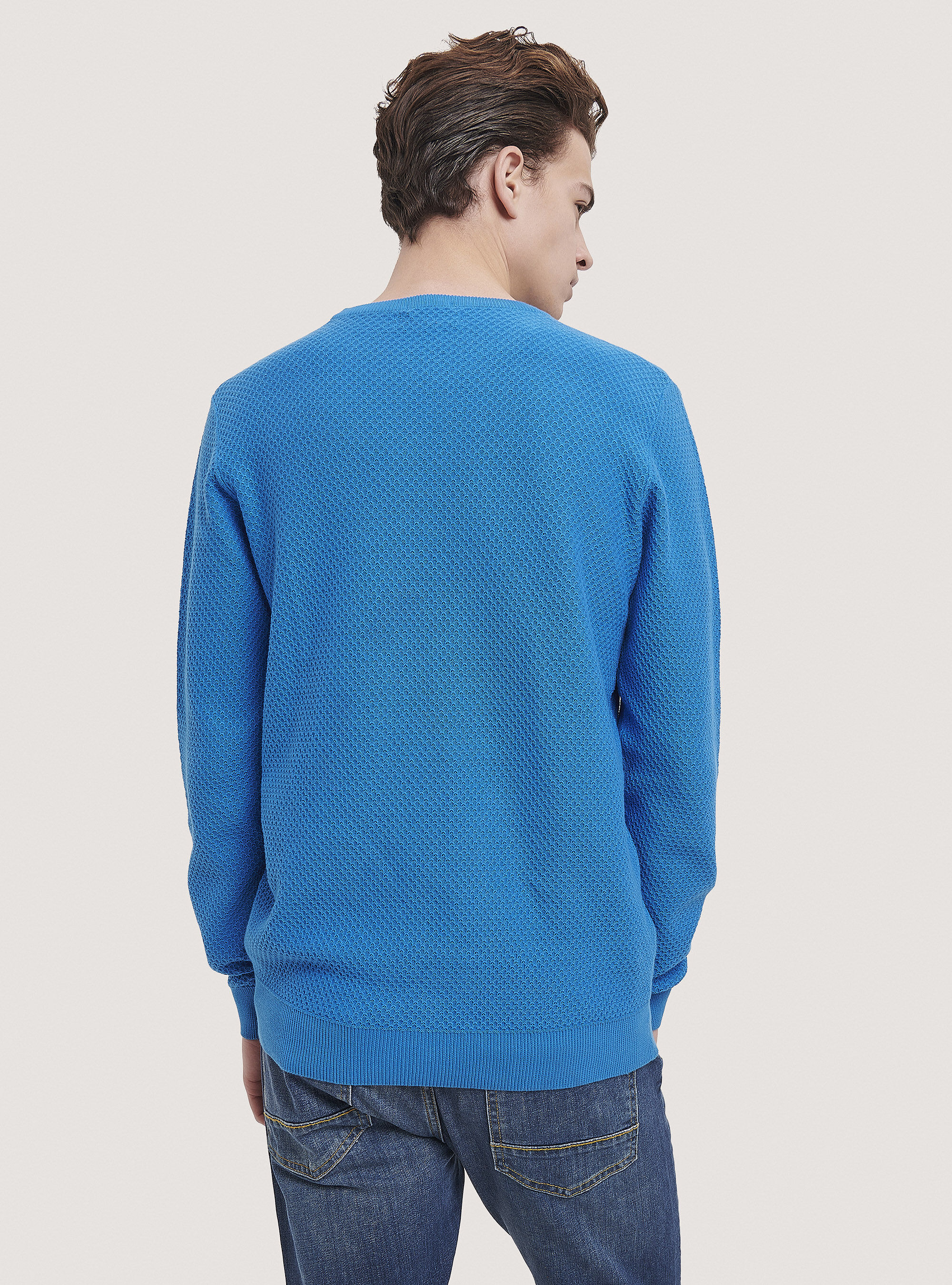 Pullover girocollo con texture a nido d'ape | Alcott | Maglieria Uomo