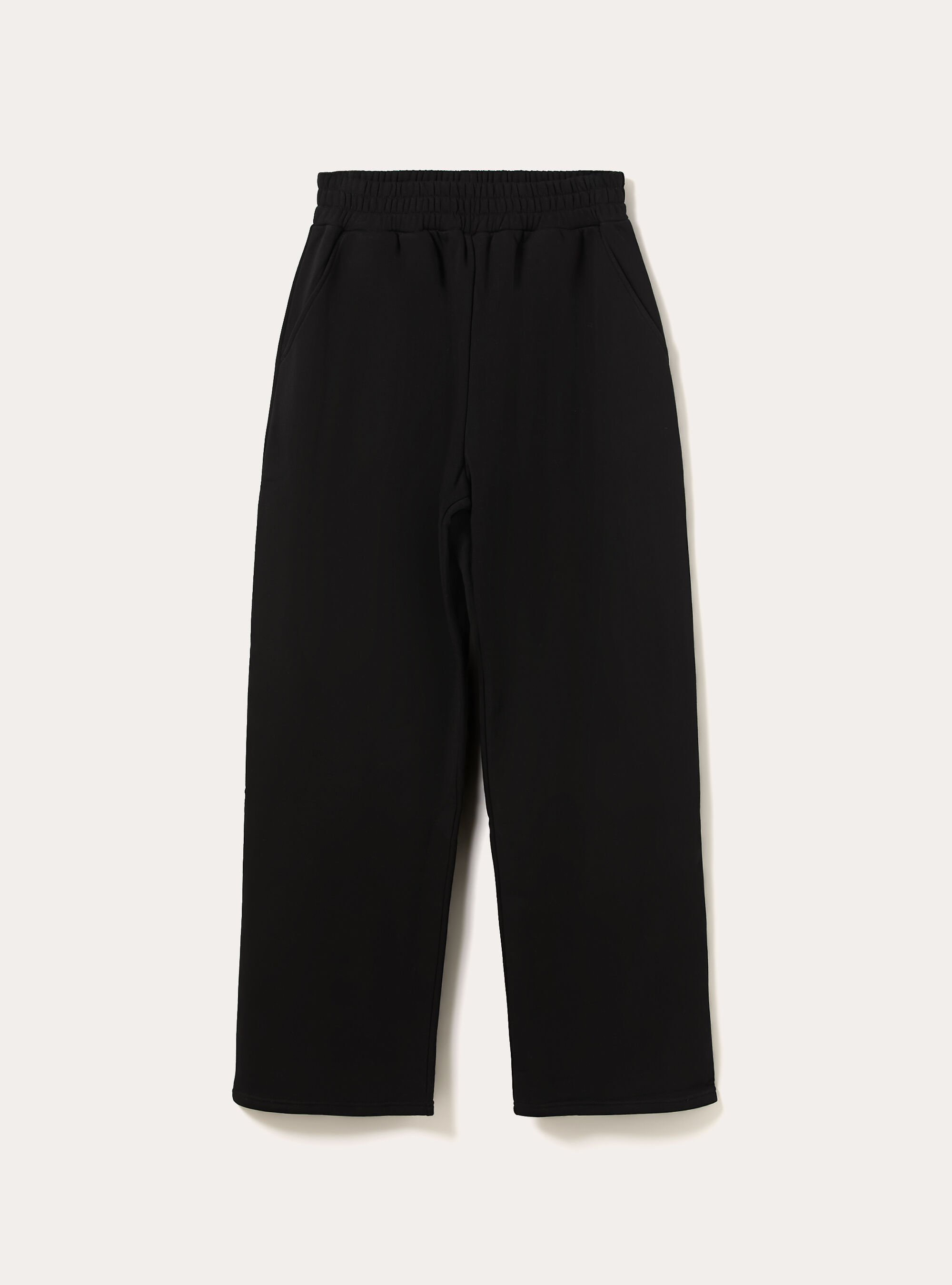 Lightweight loose-fit fleece pants, BK1 BLACK