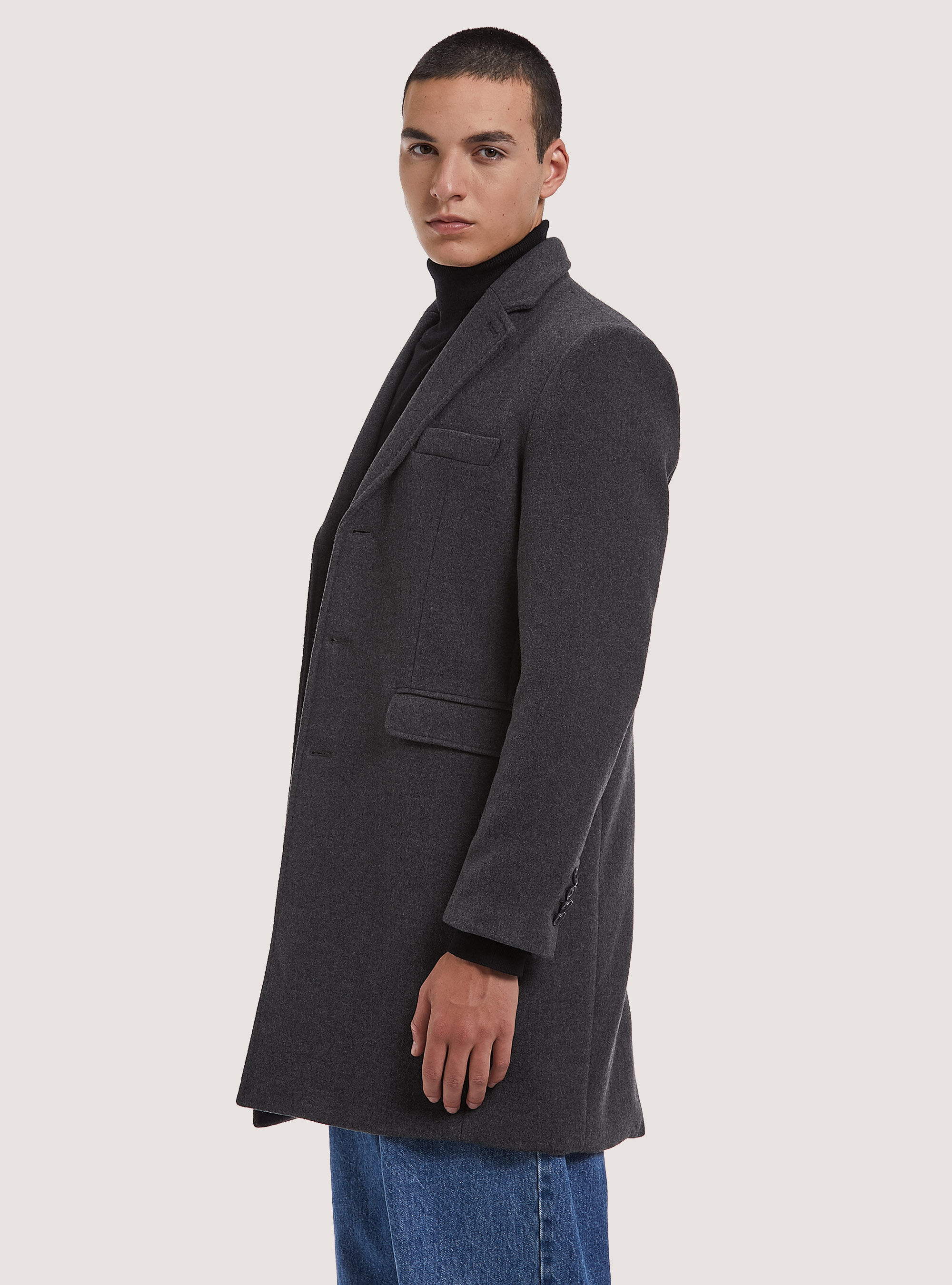 Men's wool blend overcoat outlet