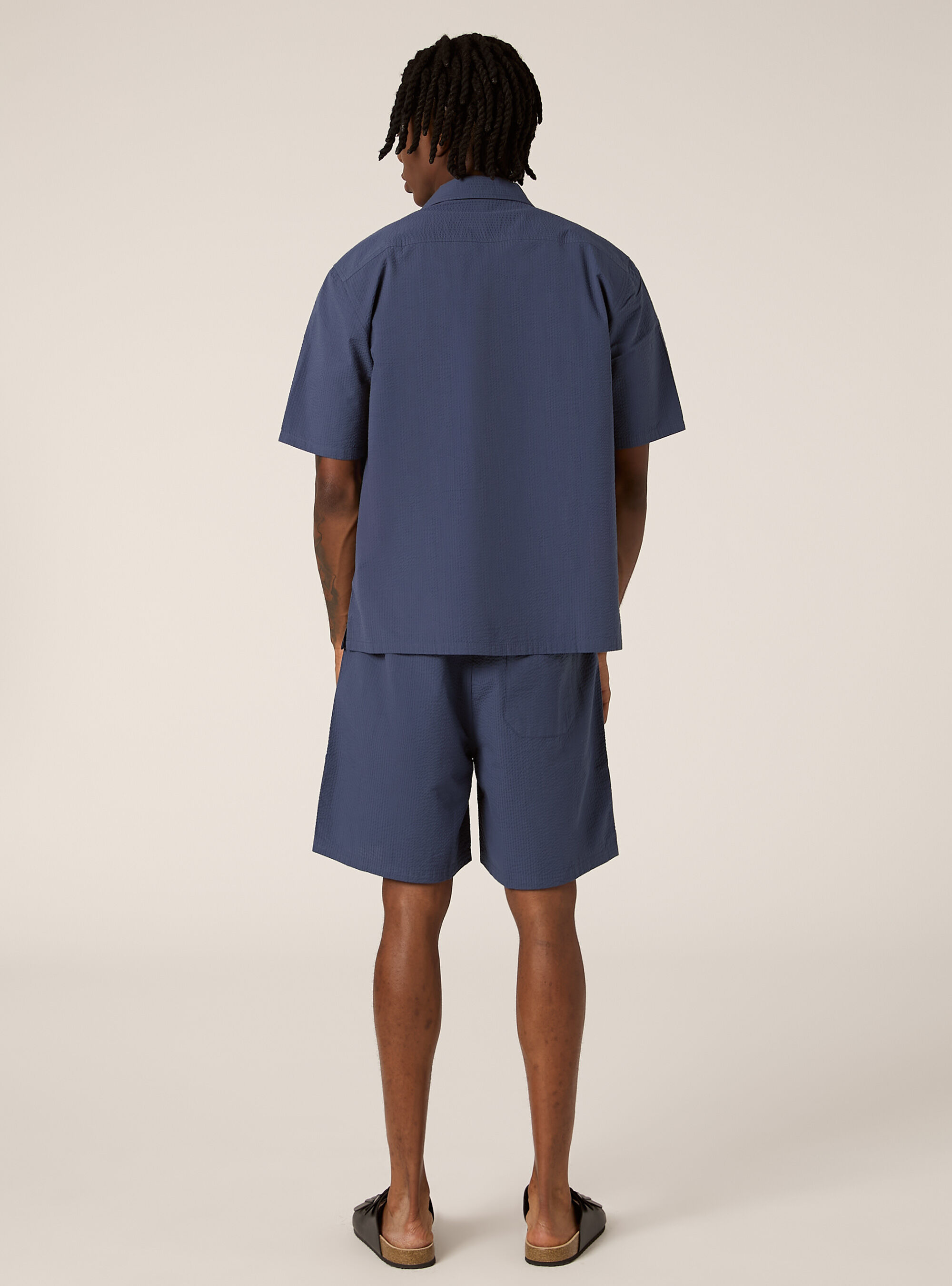 Seersucker shirt, BL3 BLUE LIGHT