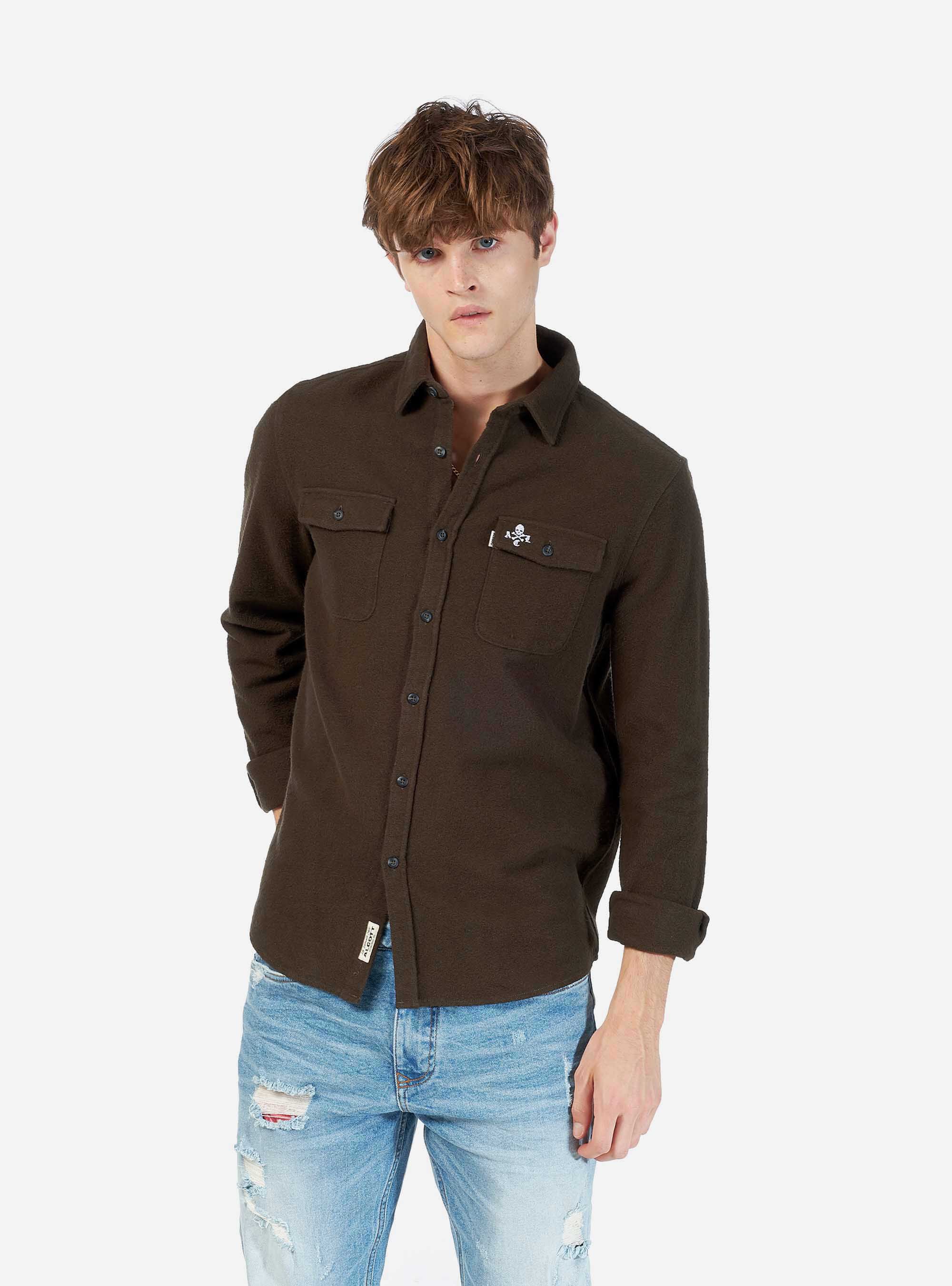 Camicia worker a maniche lunghe, KAKI