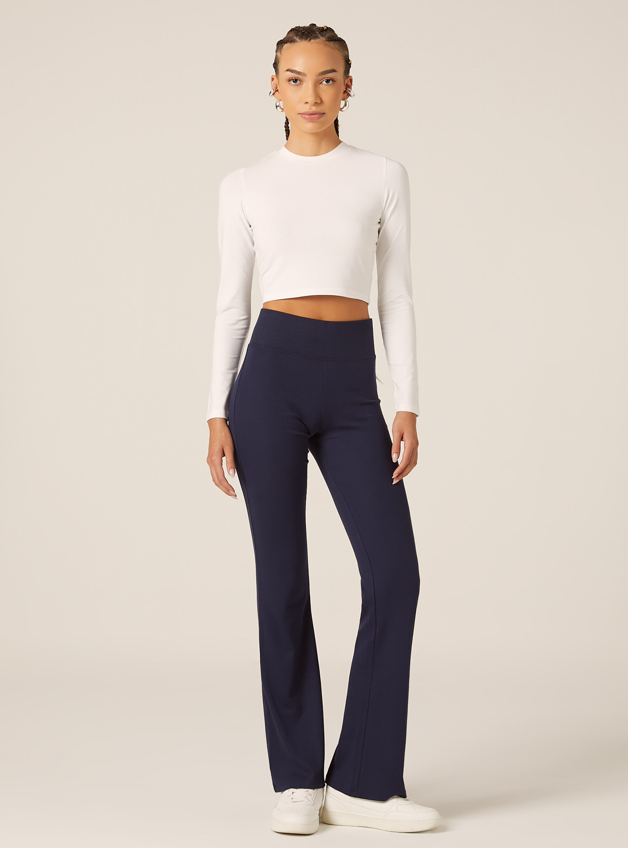 Cropped long-sleeved T-shirt, WH2 WHITE