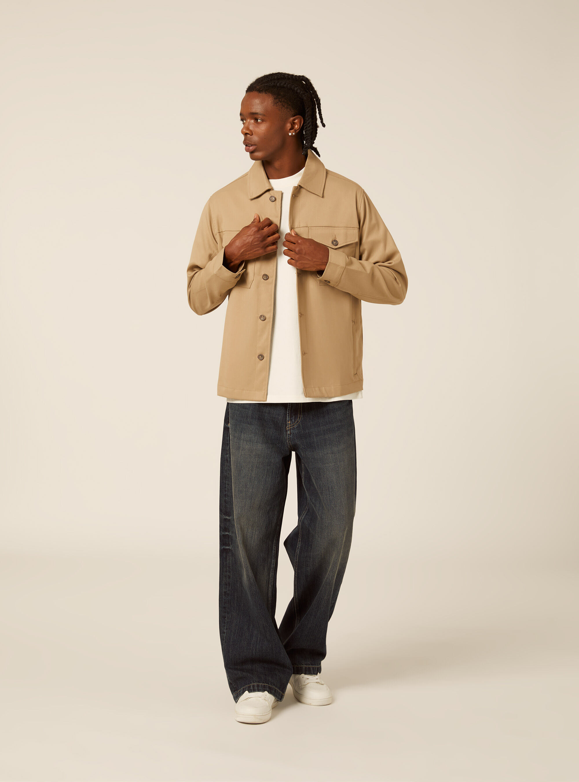 Camicia twill poly viscosa