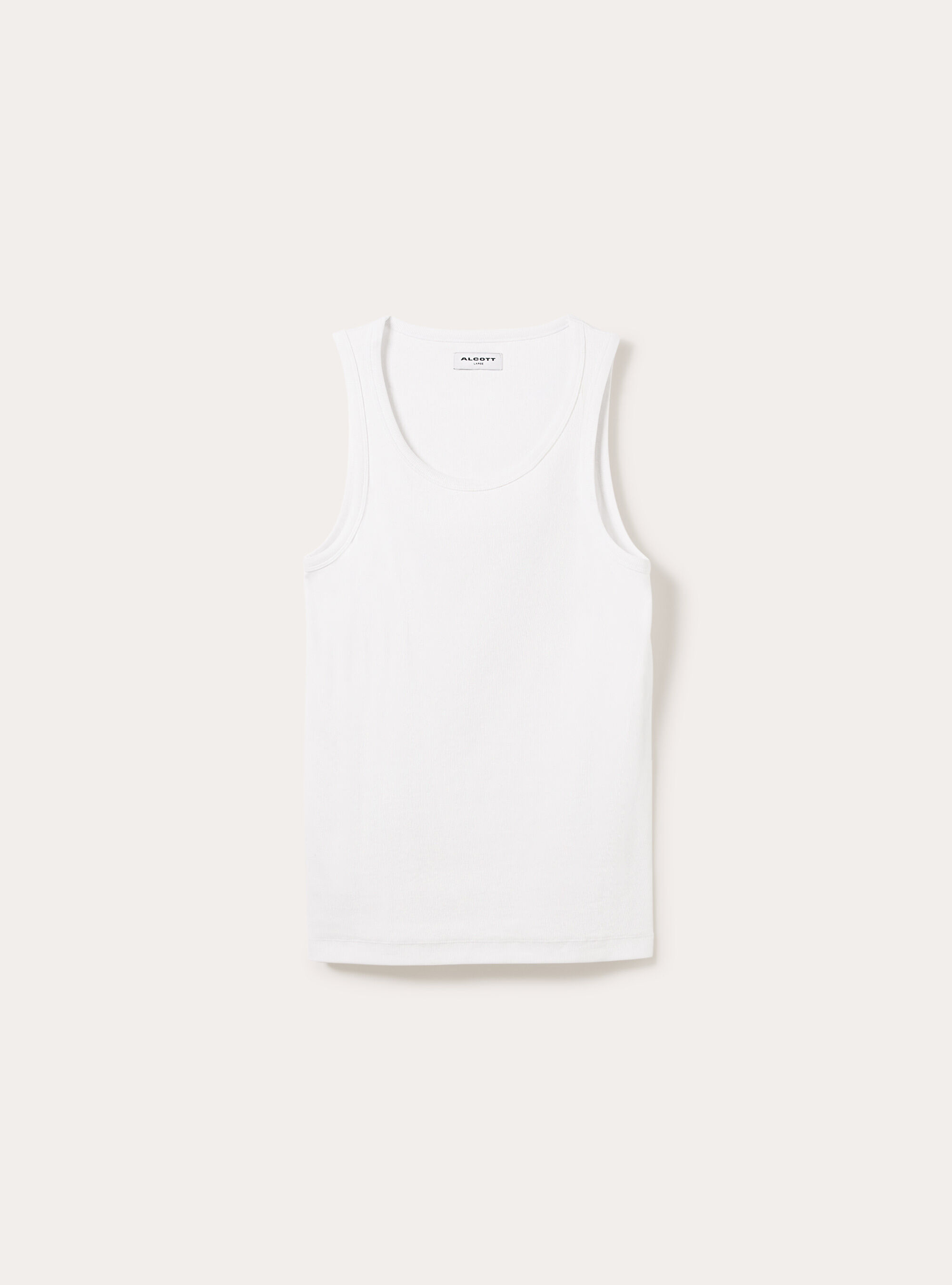 Camiseta de Tirantes B&aacute;sica Slim Fit de Canal&eacute;, WH3 WHITE