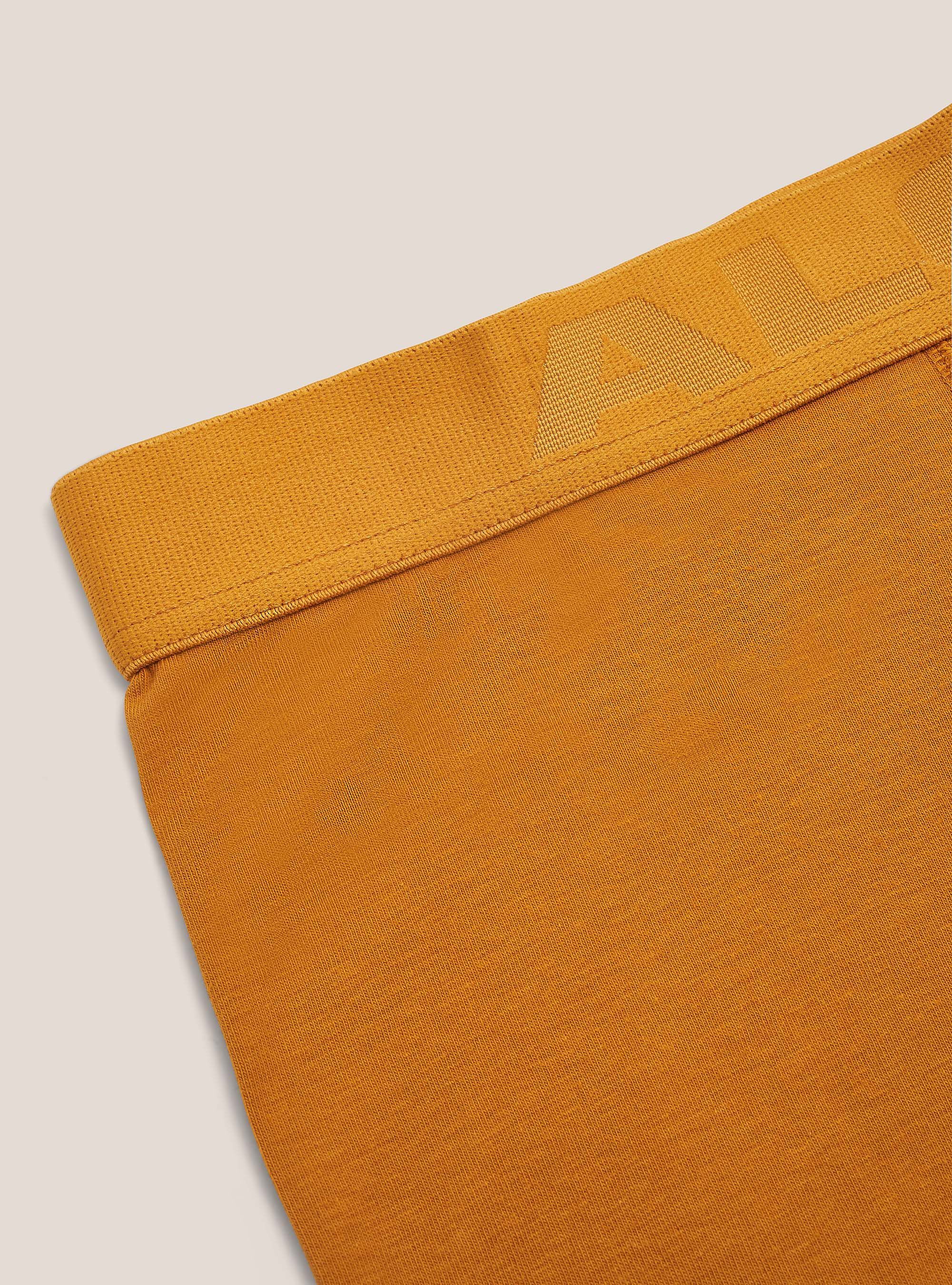 Boxer in cotone elasticizzato con logo, MIELE