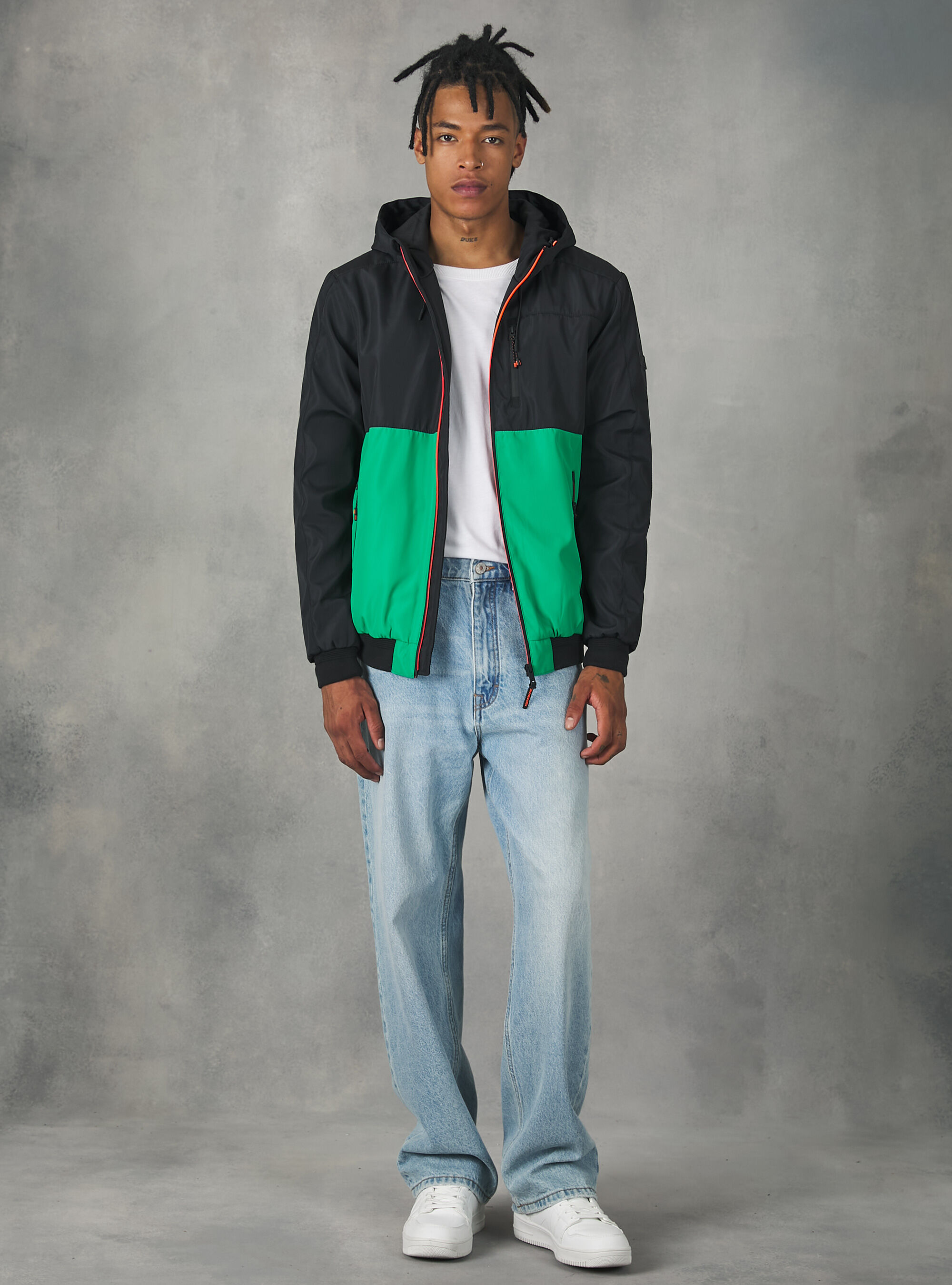 Colour block online windbreaker mens