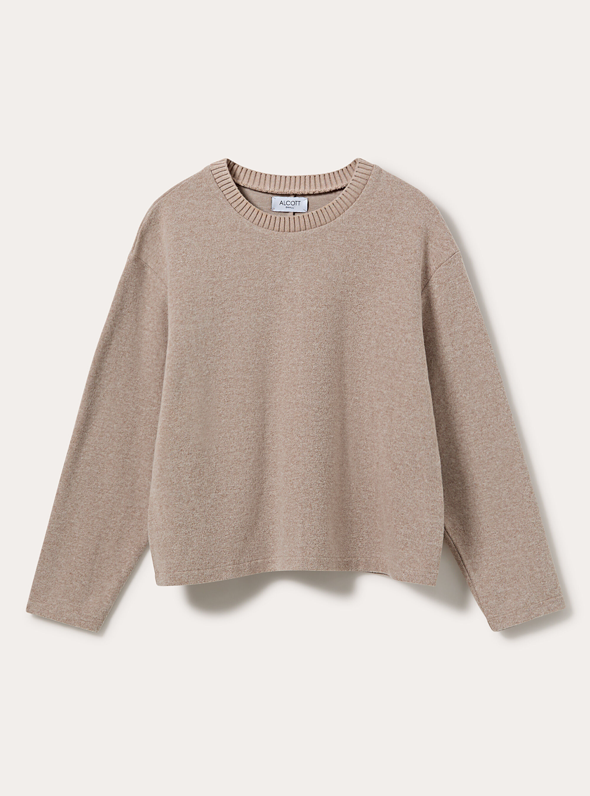 Maglia collo rotondo, MBG2 BEIGE MEL MED