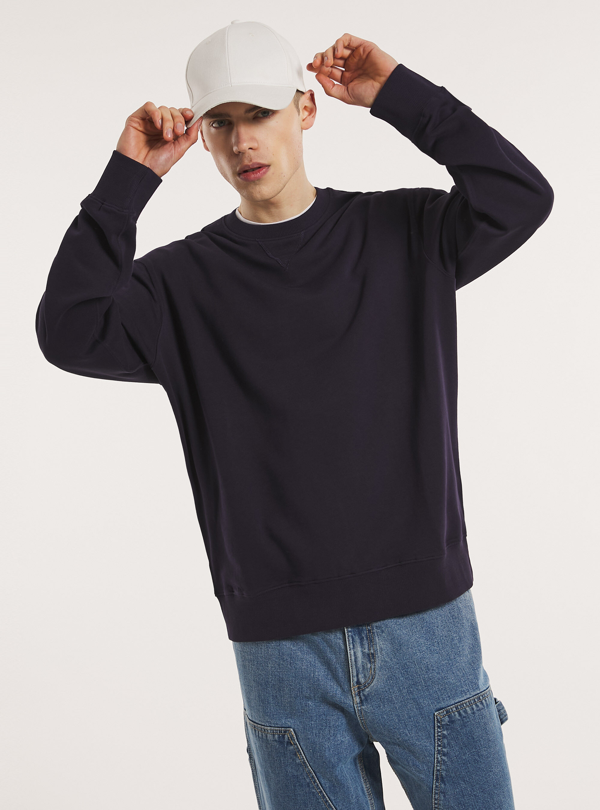 Plain coloured crew neck sweatshirt Alcott Men s catalog alcott storefront