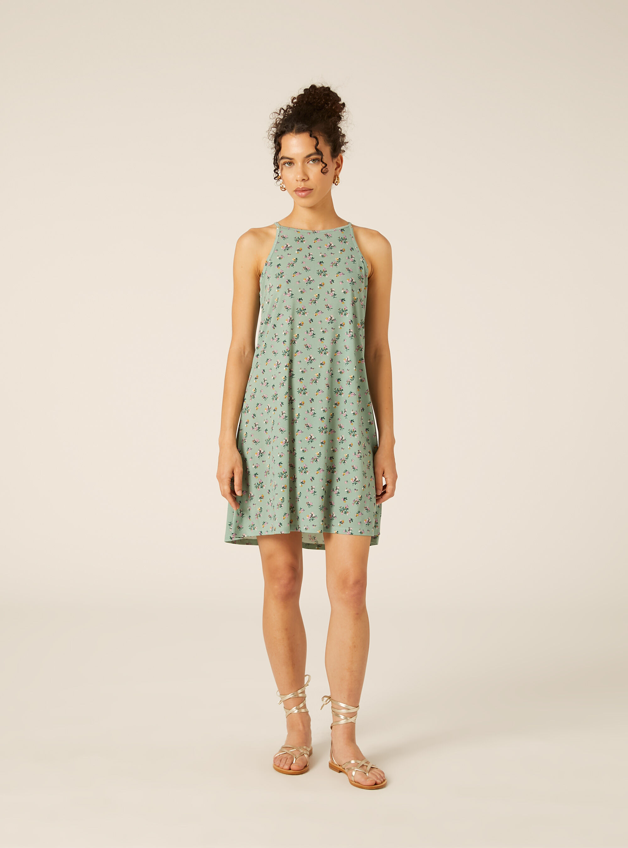 Vestito corto stampa floreale