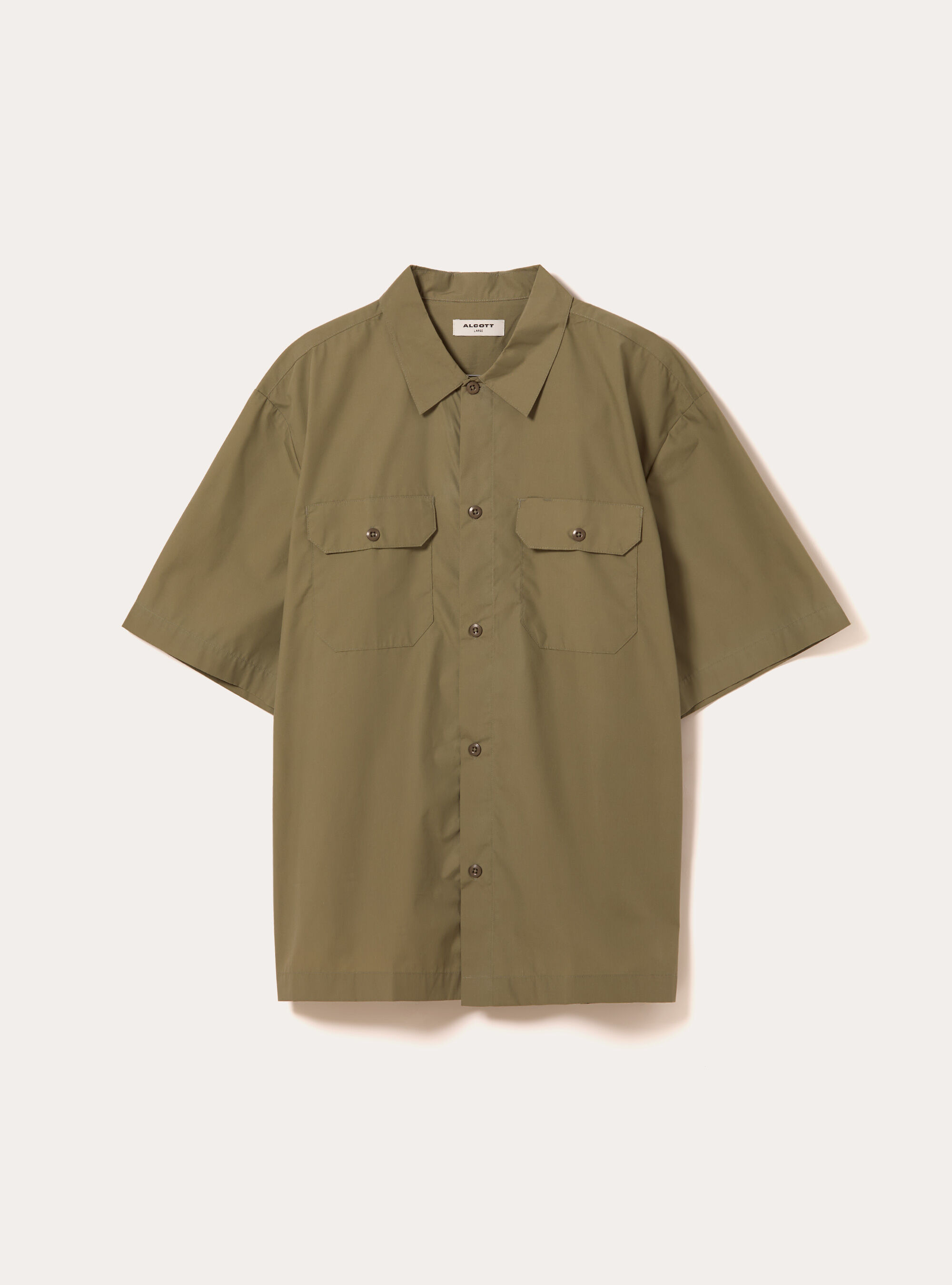 Boxy Fit Poplin Shirt, KY2 KAKY MEDIUM