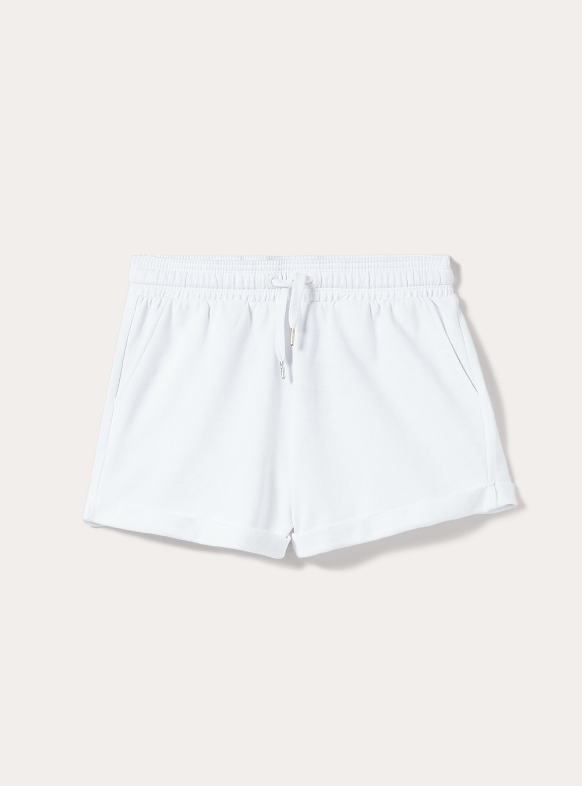 Plush shorts with drawstrings, WH1 OFF WHITE