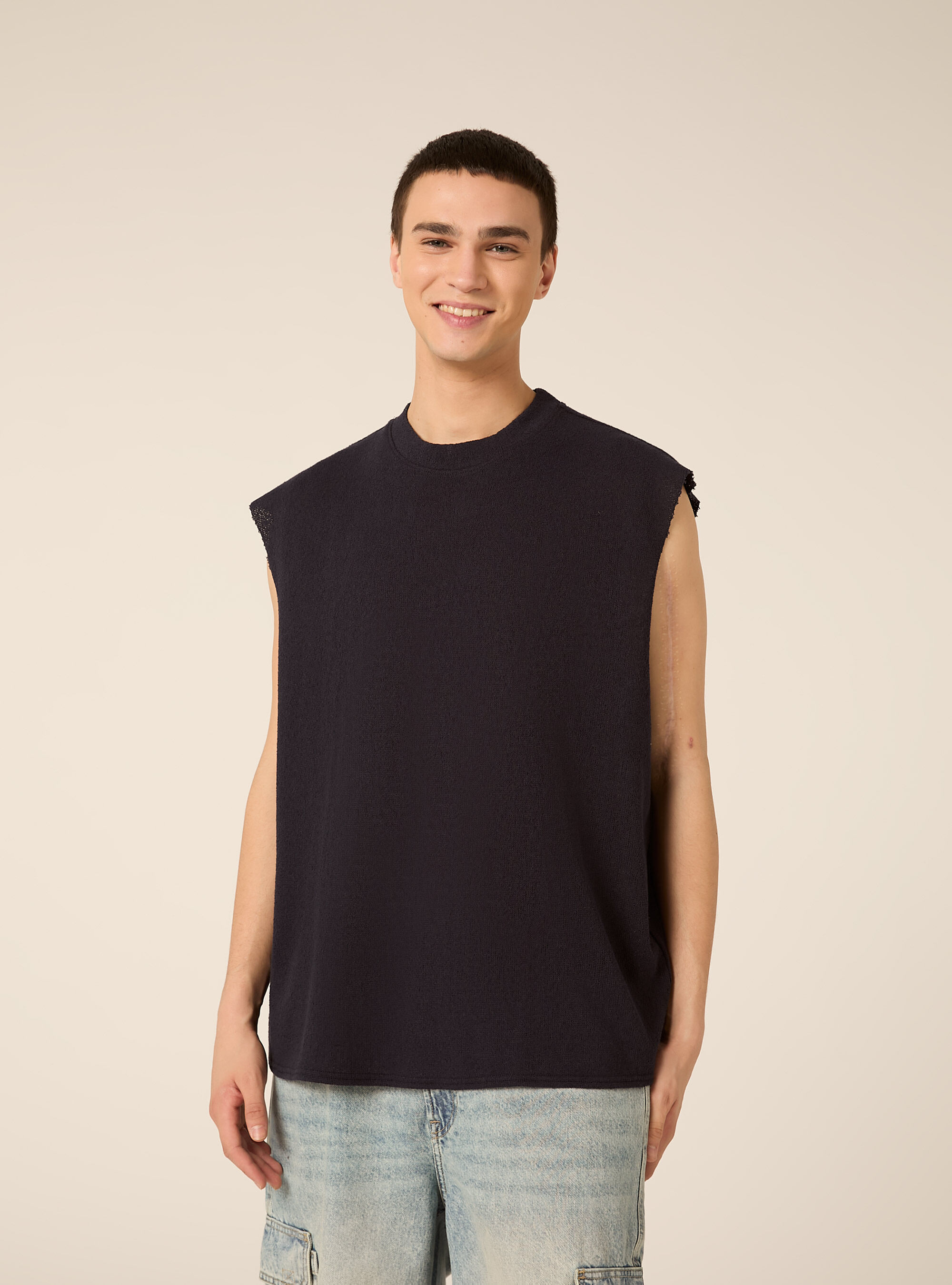Canotta boxy fit  effetto maglia