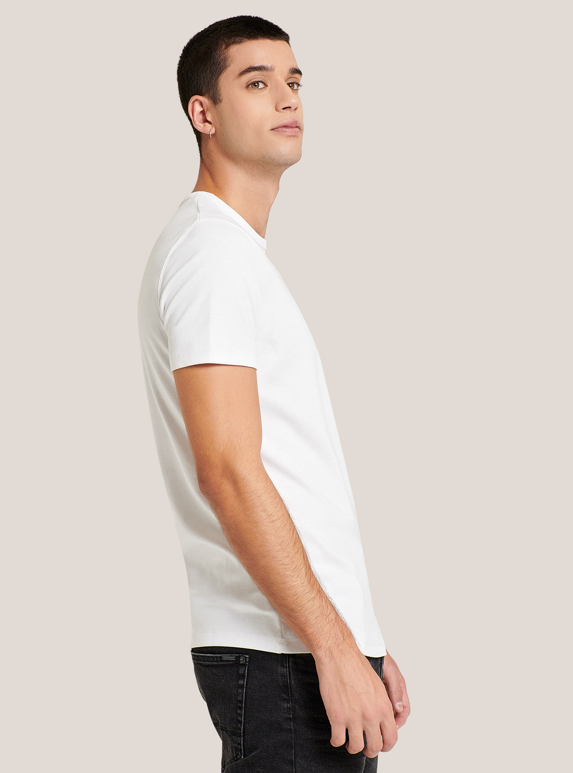 T-shirt basique, C016 WHITE