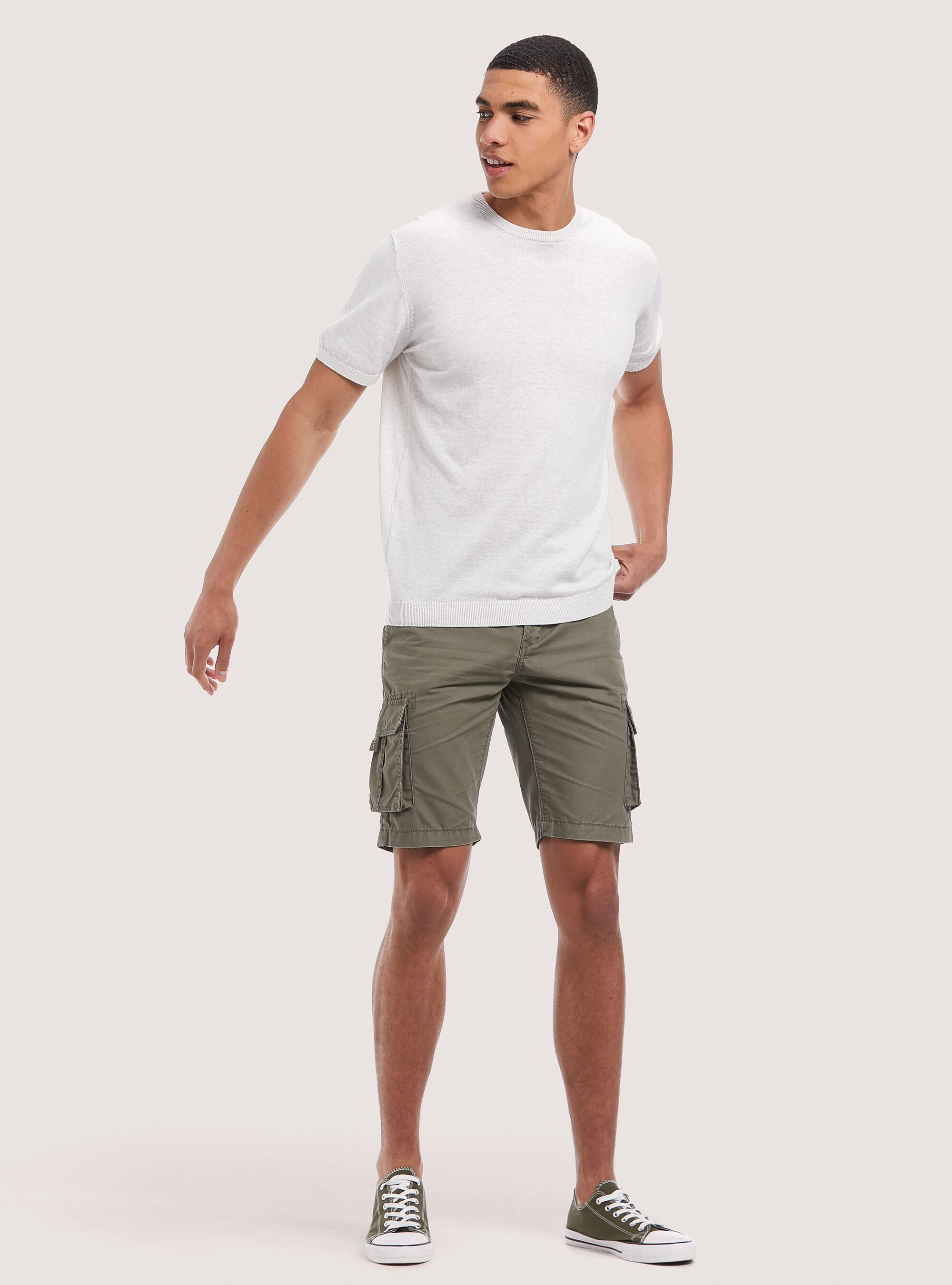 Jersey de algod&oacute;n de manga corta, C148 ICE MELANGE