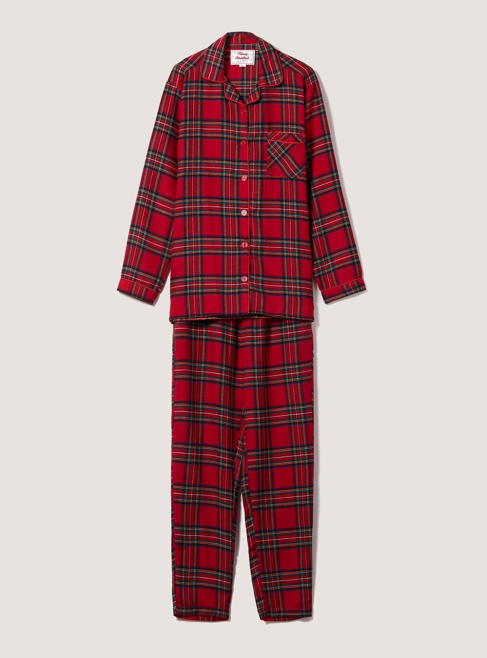 Pyjama en tartan de la collection Famille de Noel