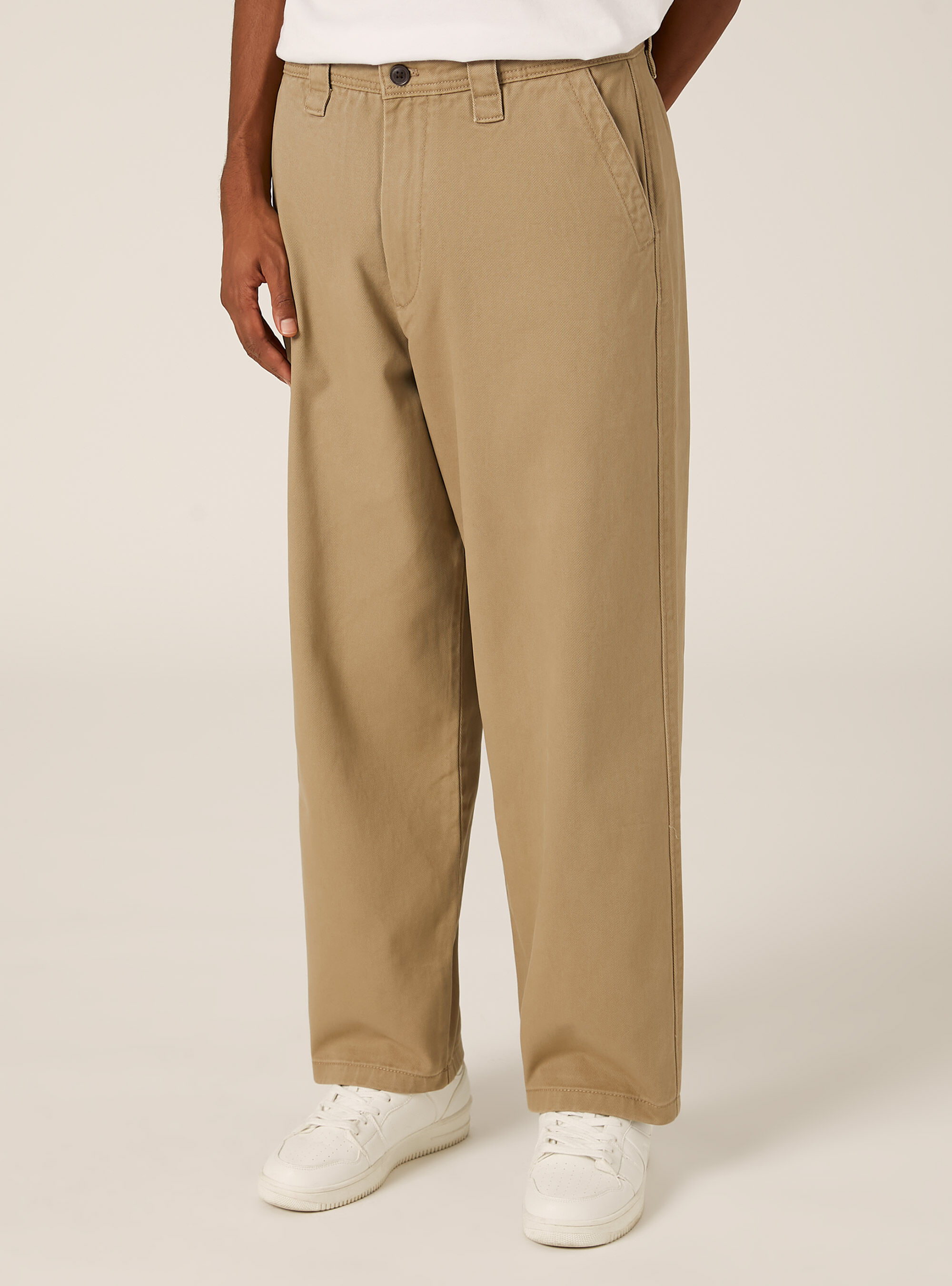 Chino in twill, BG1 BEIGE DARK